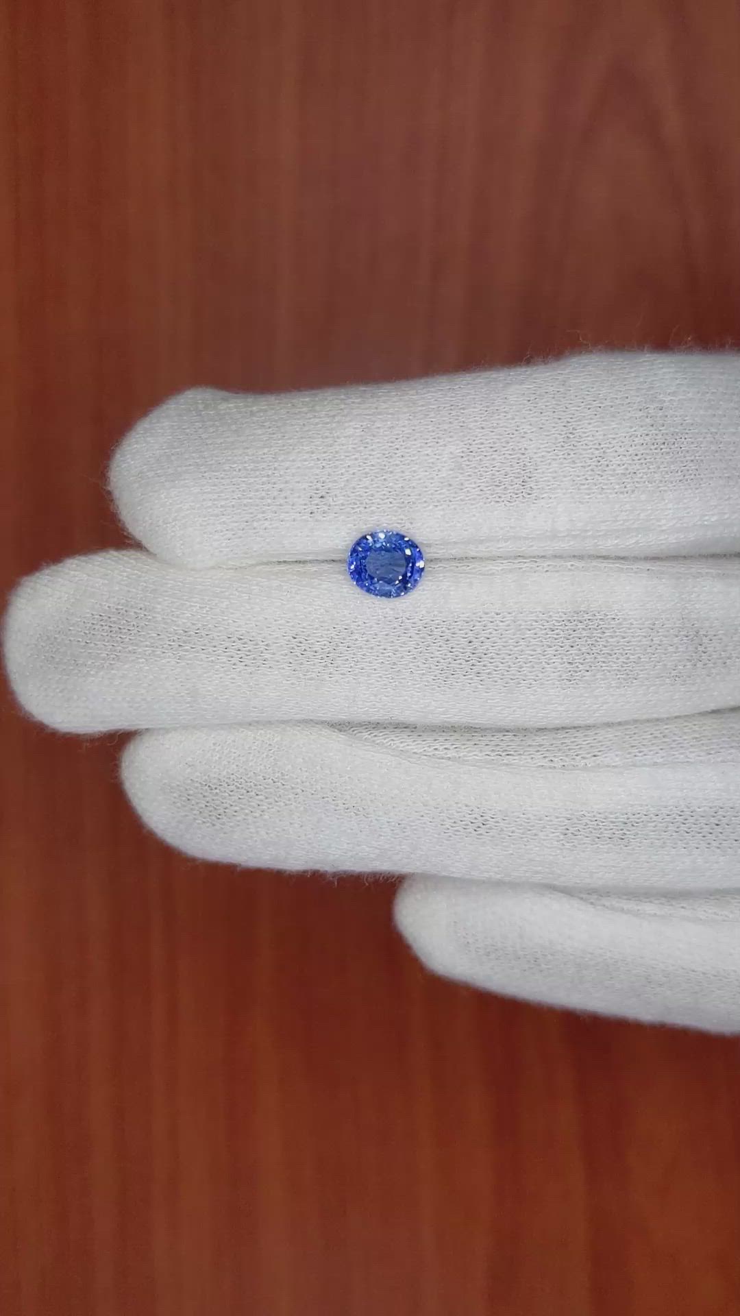 1.33 Ct. Blue Sapphire from Ceylon (Sri Lanka) Size Video