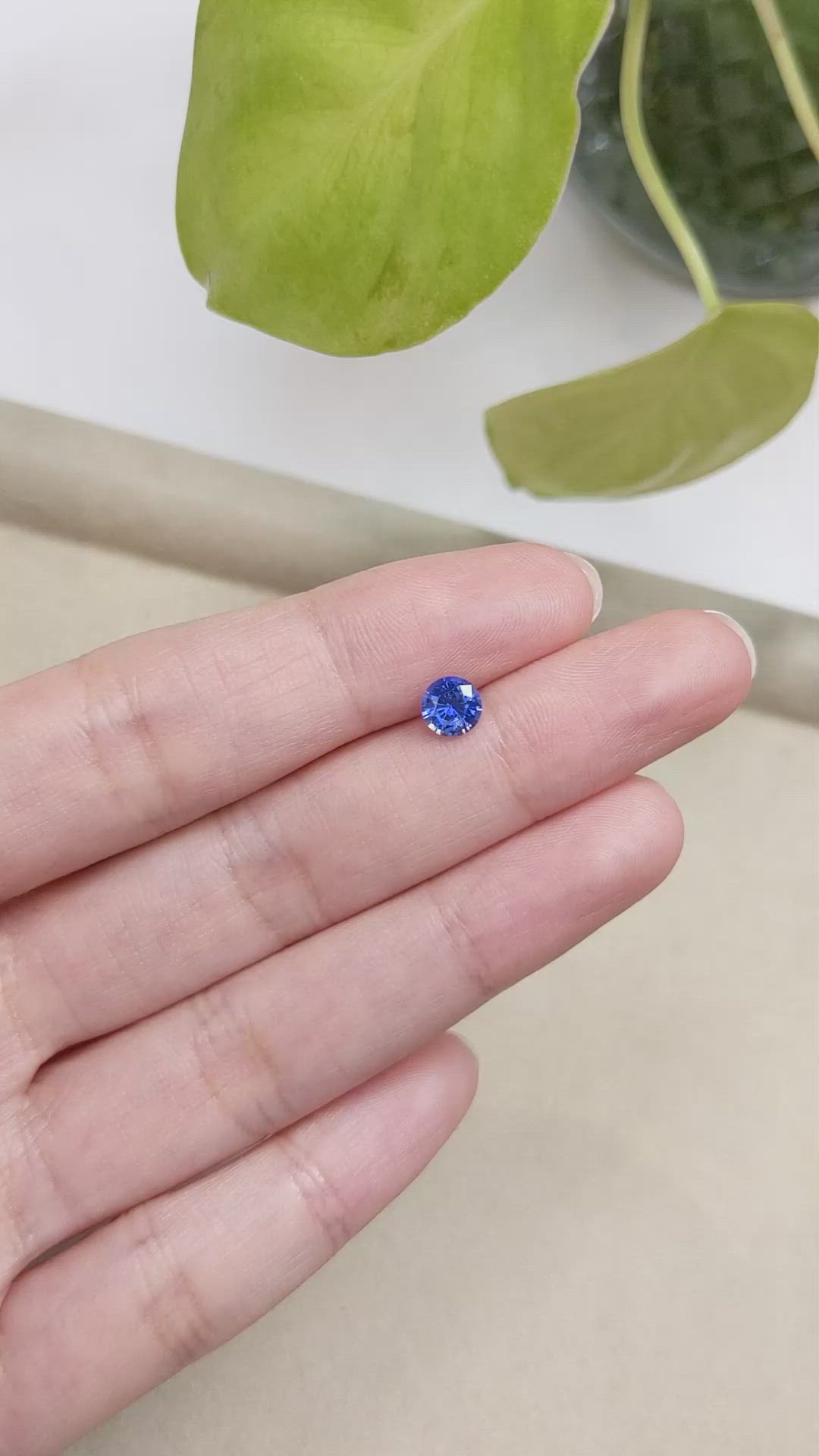 0.82 Ct. Blue Sapphire from Ceylon (Sri Lanka) Size Video