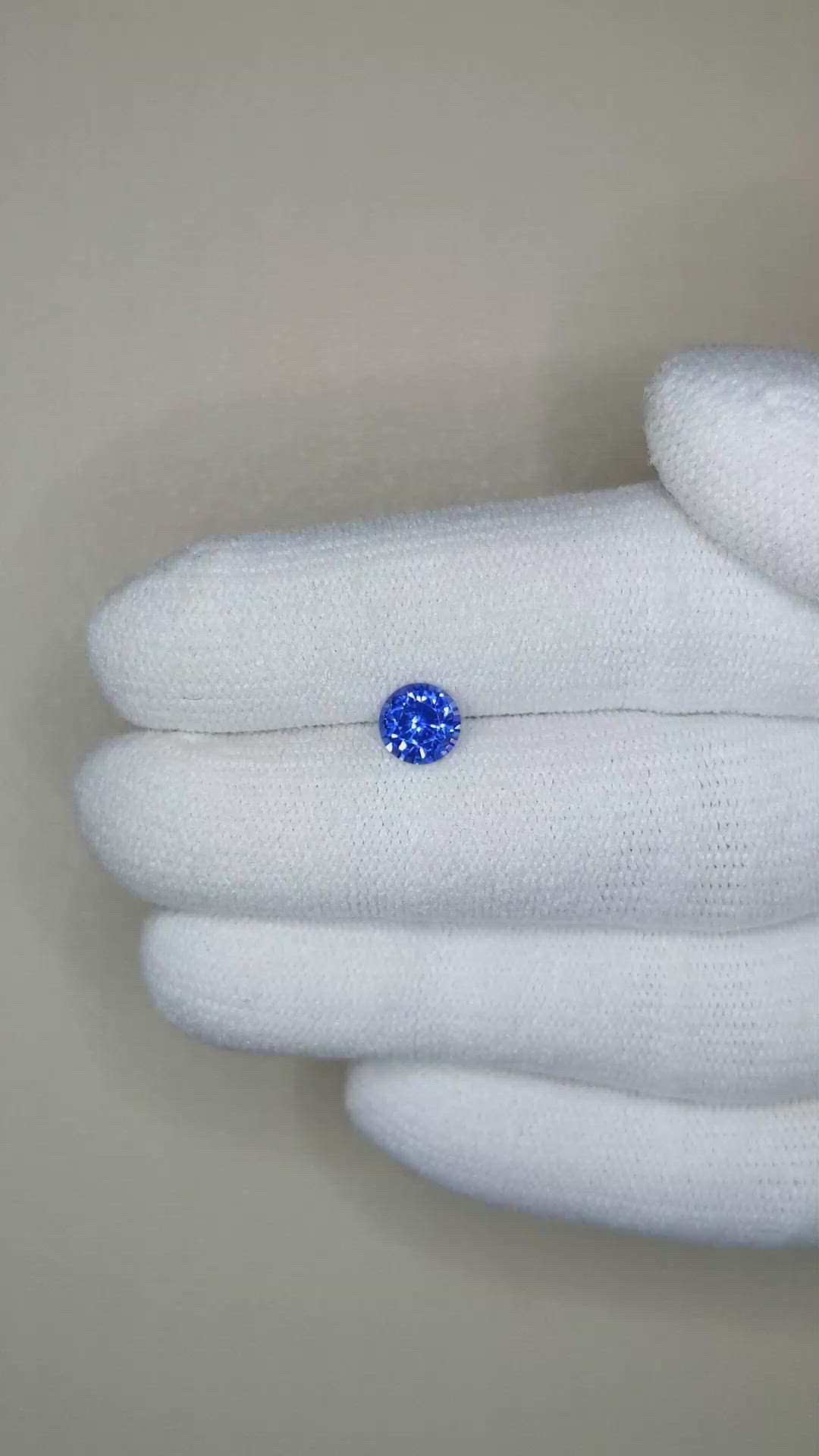 0.82 Ct. Blue Sapphire from Ceylon (Sri Lanka) Size Video