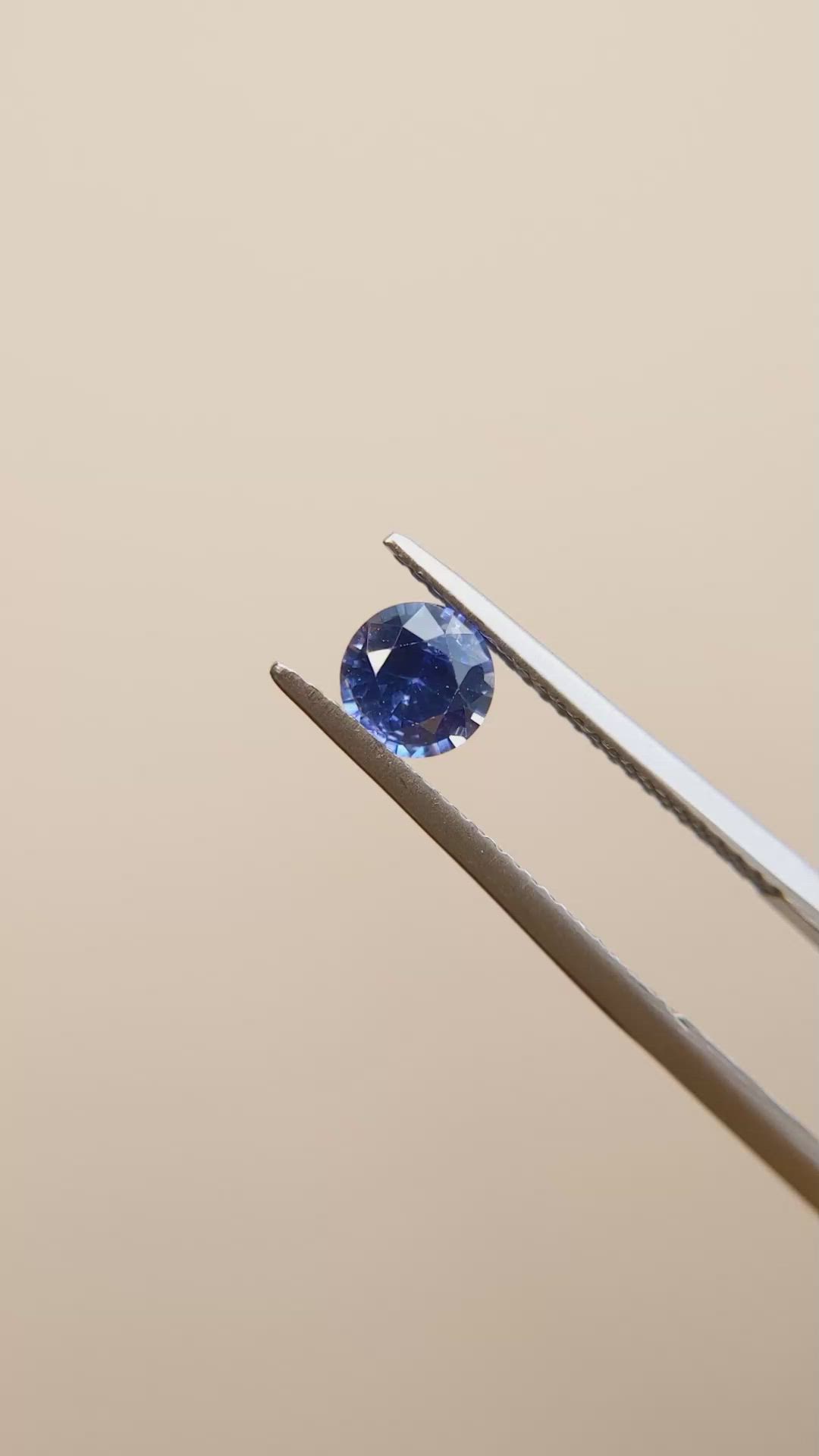 0.82 Ct. Blue Sapphire from Ceylon (Sri Lanka) Size Video