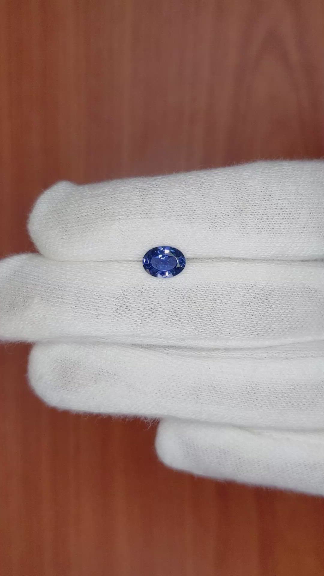 1.19 Ct. Blue Sapphire from Ceylon (Sri Lanka) Size Video