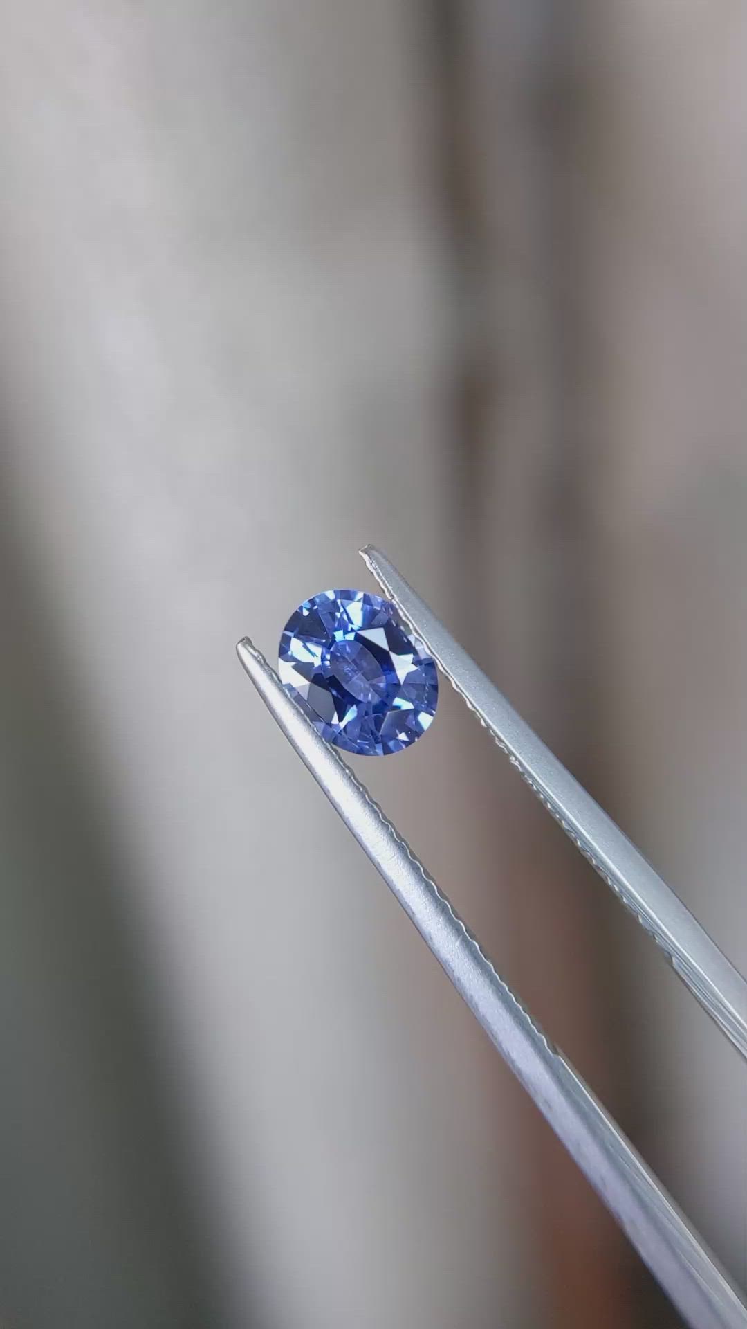 0.98 Ct. Blue Sapphire from Ceylon (Sri Lanka) Size Video