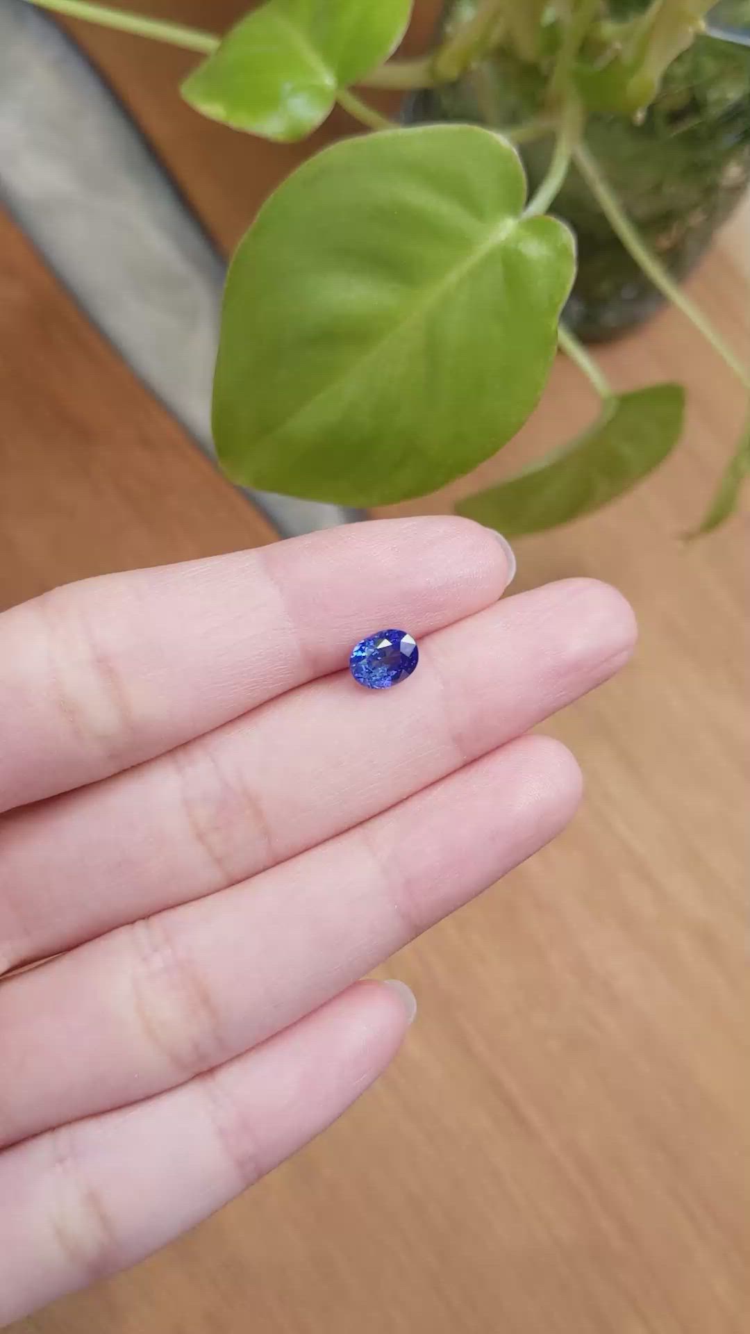 1.52 Ct. Blue Sapphire from Ceylon (Sri Lanka) Size Video