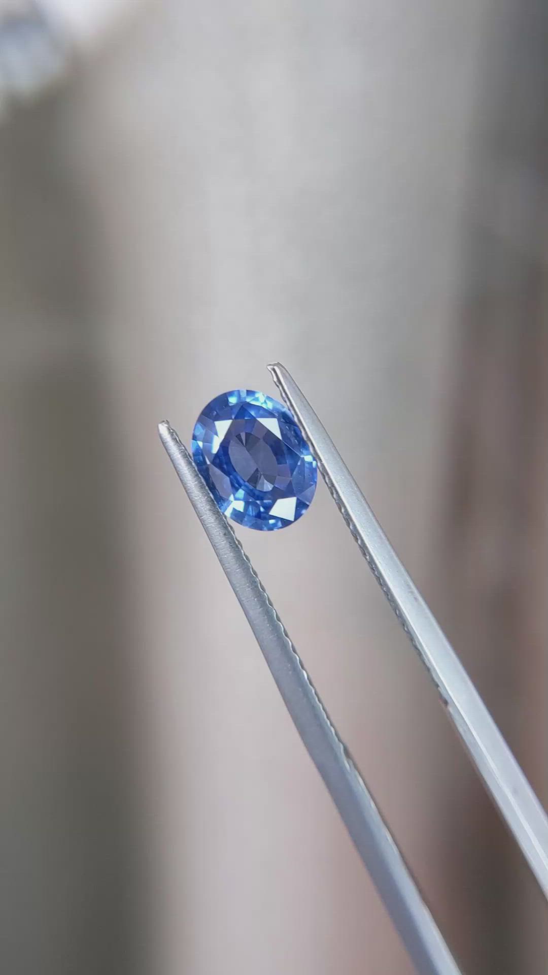 0.97 Ct. Blue Sapphire from Ceylon (Sri Lanka) Size Video