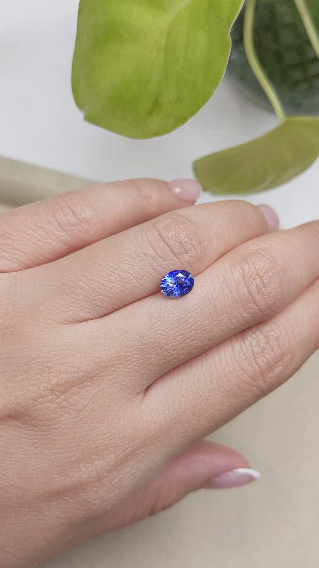 1.11 Ct. Blue Sapphire from Ceylon (Sri Lanka) Size Video