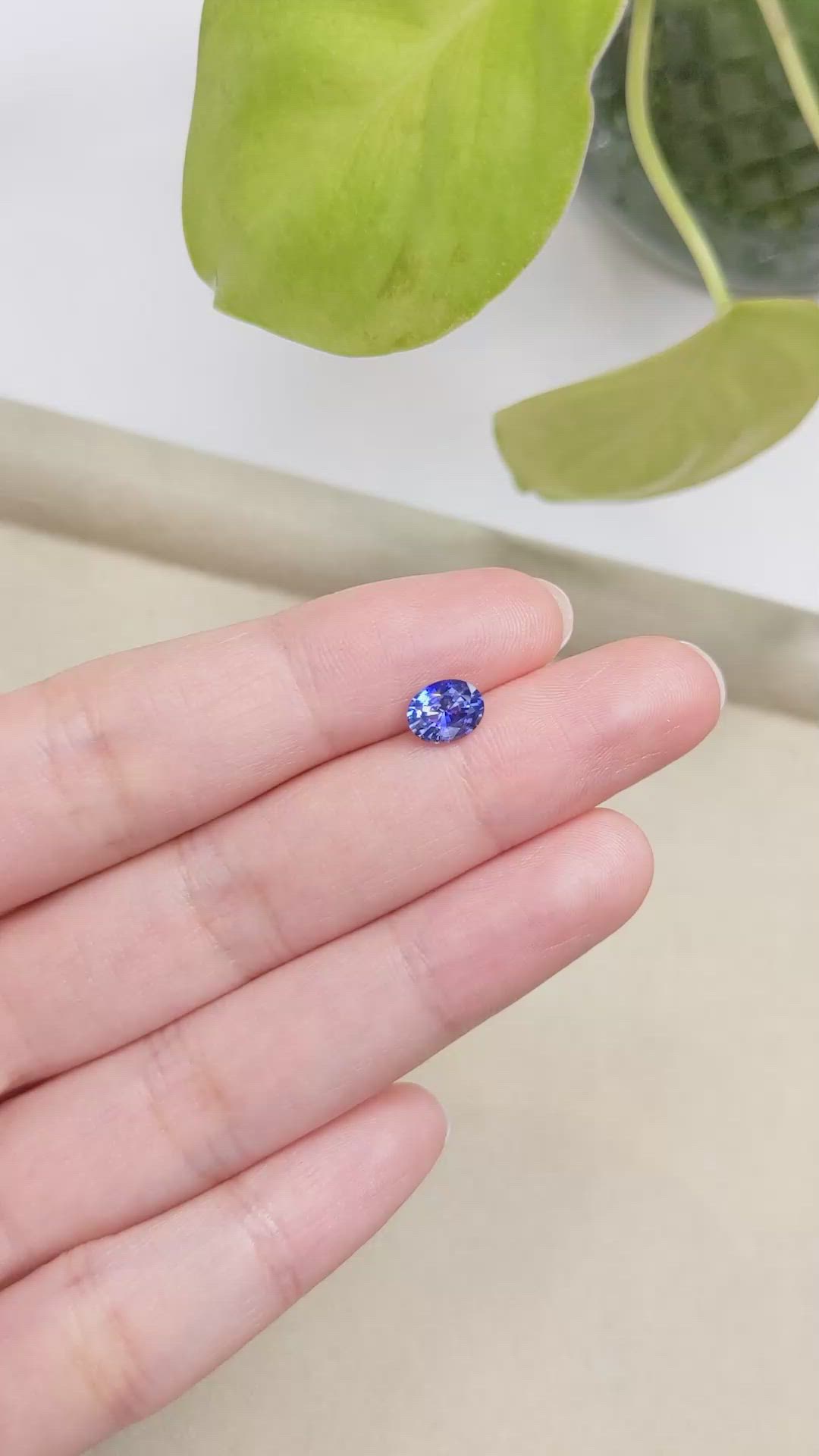 1.11 Ct. Blue Sapphire from Ceylon (Sri Lanka) Size Video