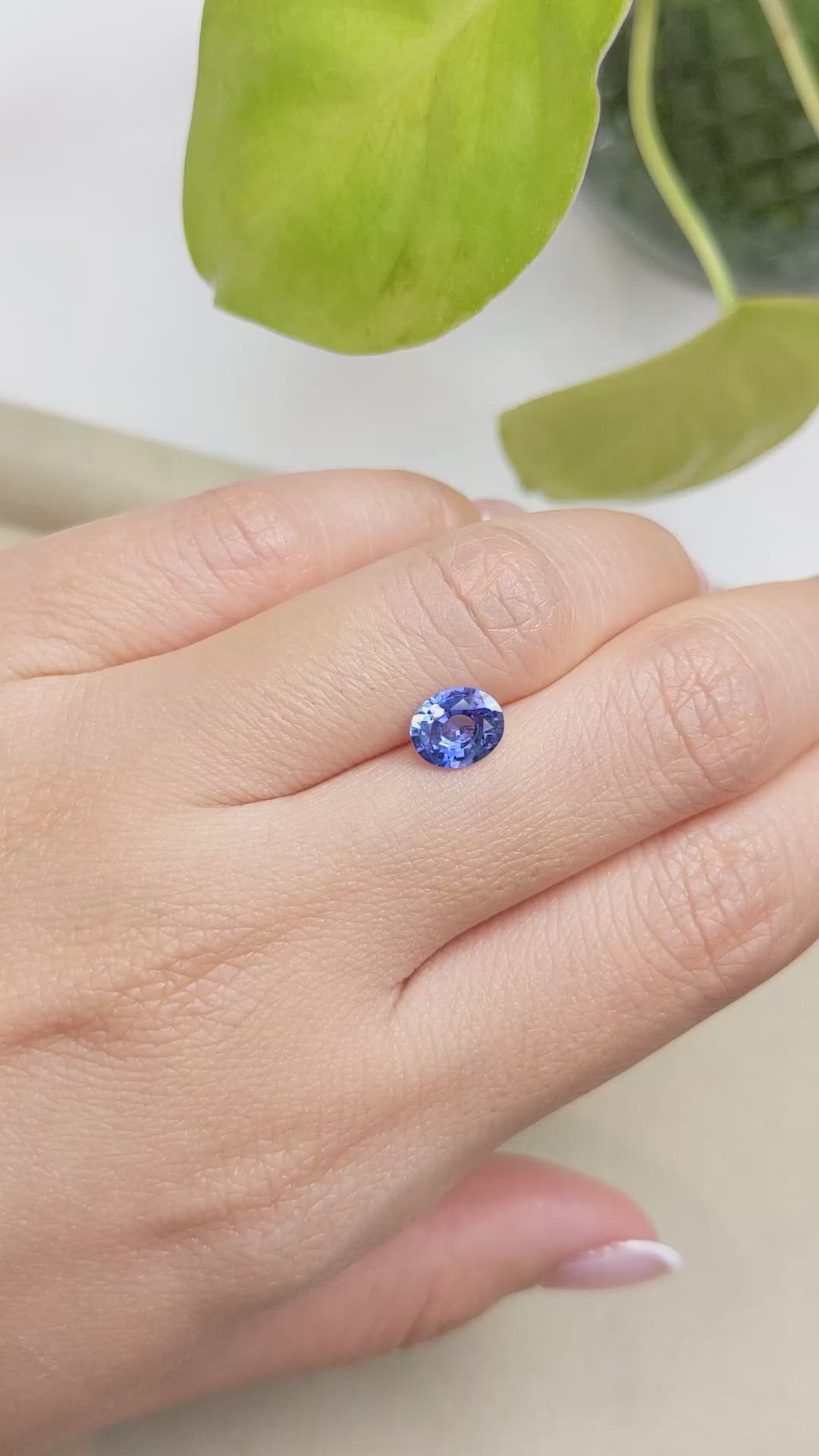 1.22 Ct. Blue Sapphire from Ceylon (Sri Lanka) Size Video