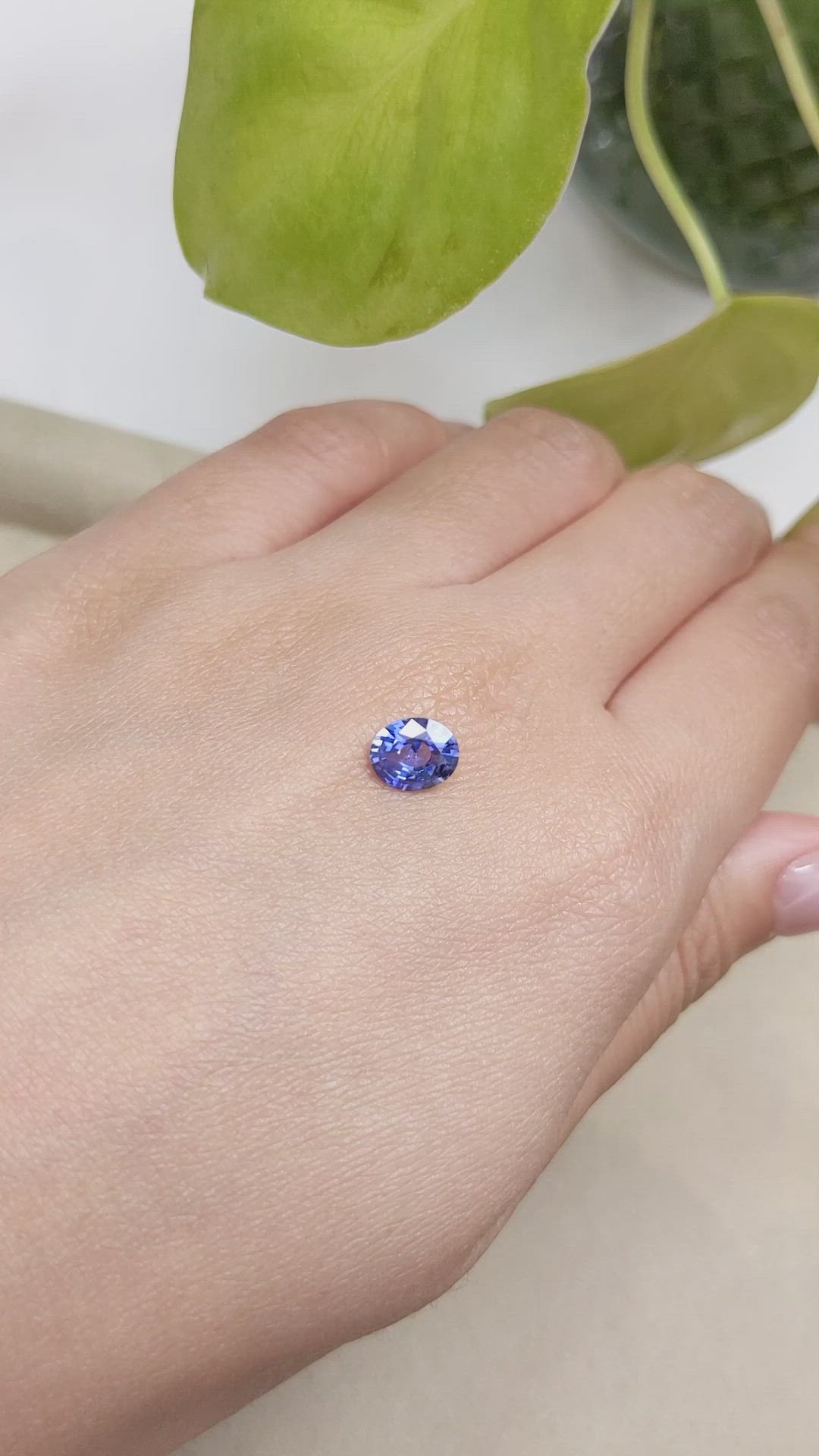 1.22 Ct. Blue Sapphire from Ceylon (Sri Lanka) Size Video