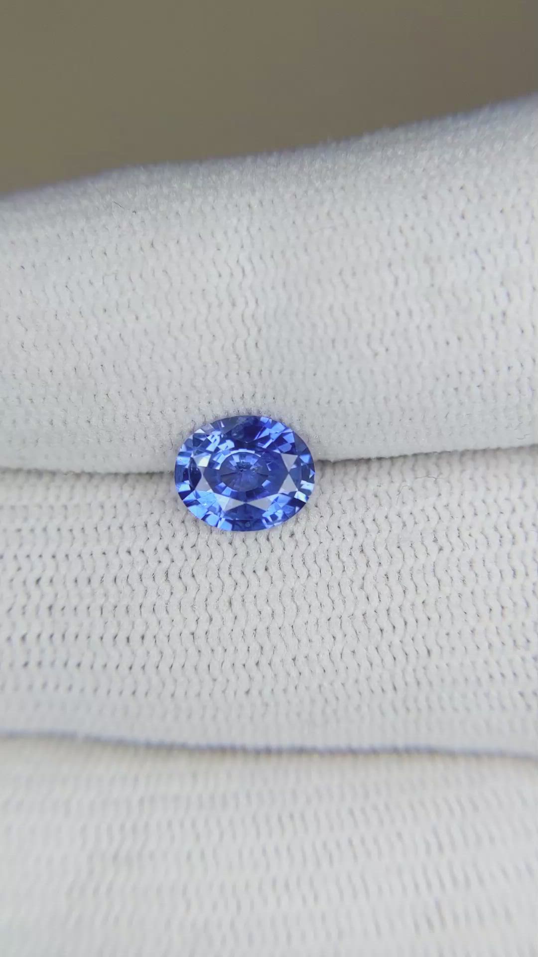 1.22 Ct. Blue Sapphire from Ceylon (Sri Lanka) Size Video