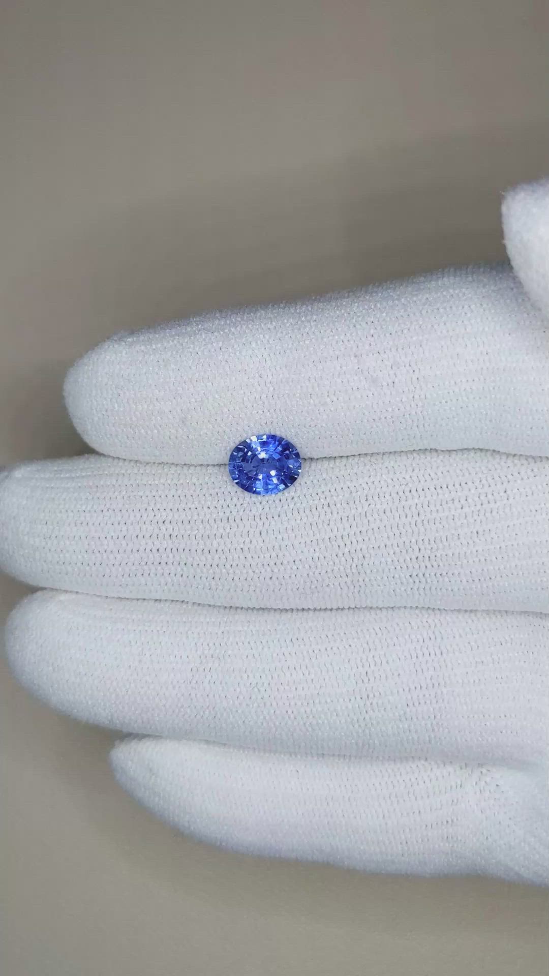 1.22 Ct. Blue Sapphire from Ceylon (Sri Lanka) Size Video