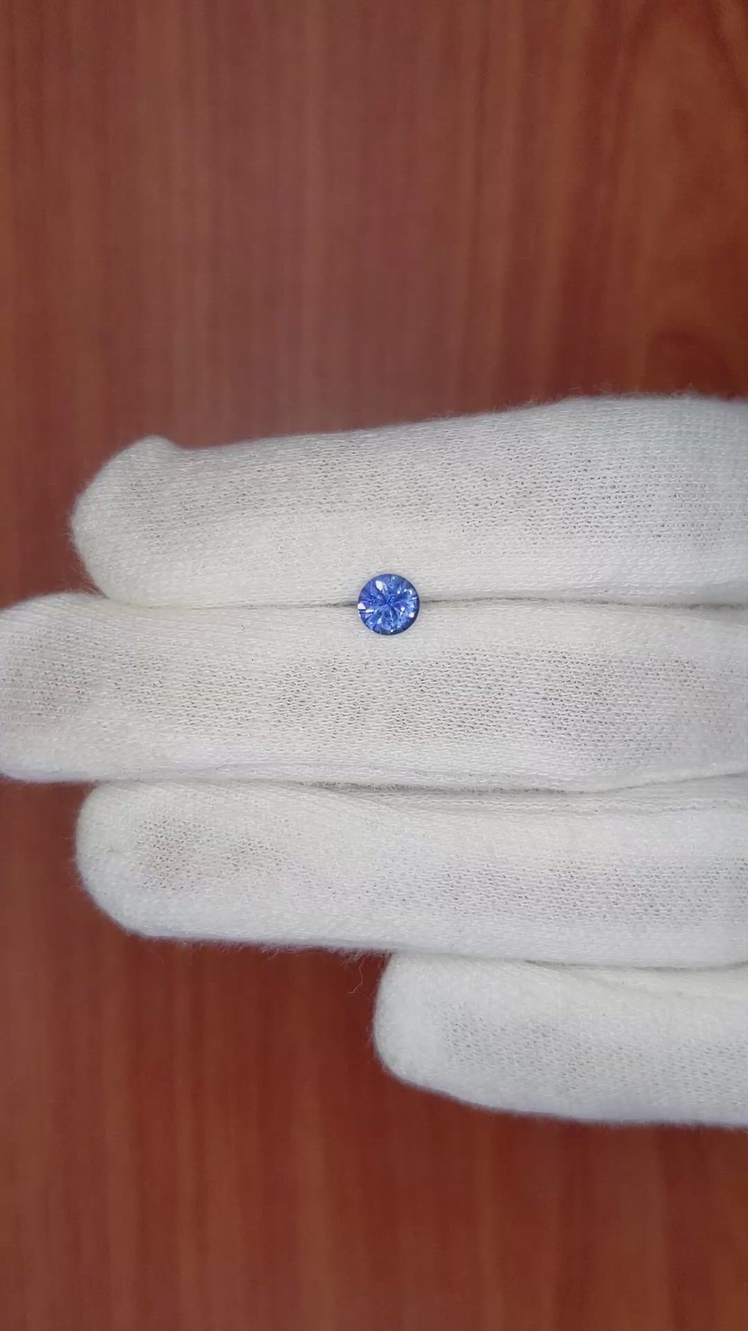 0.60 Ct. Blue Sapphire from Ceylon (Sri Lanka) Size Video