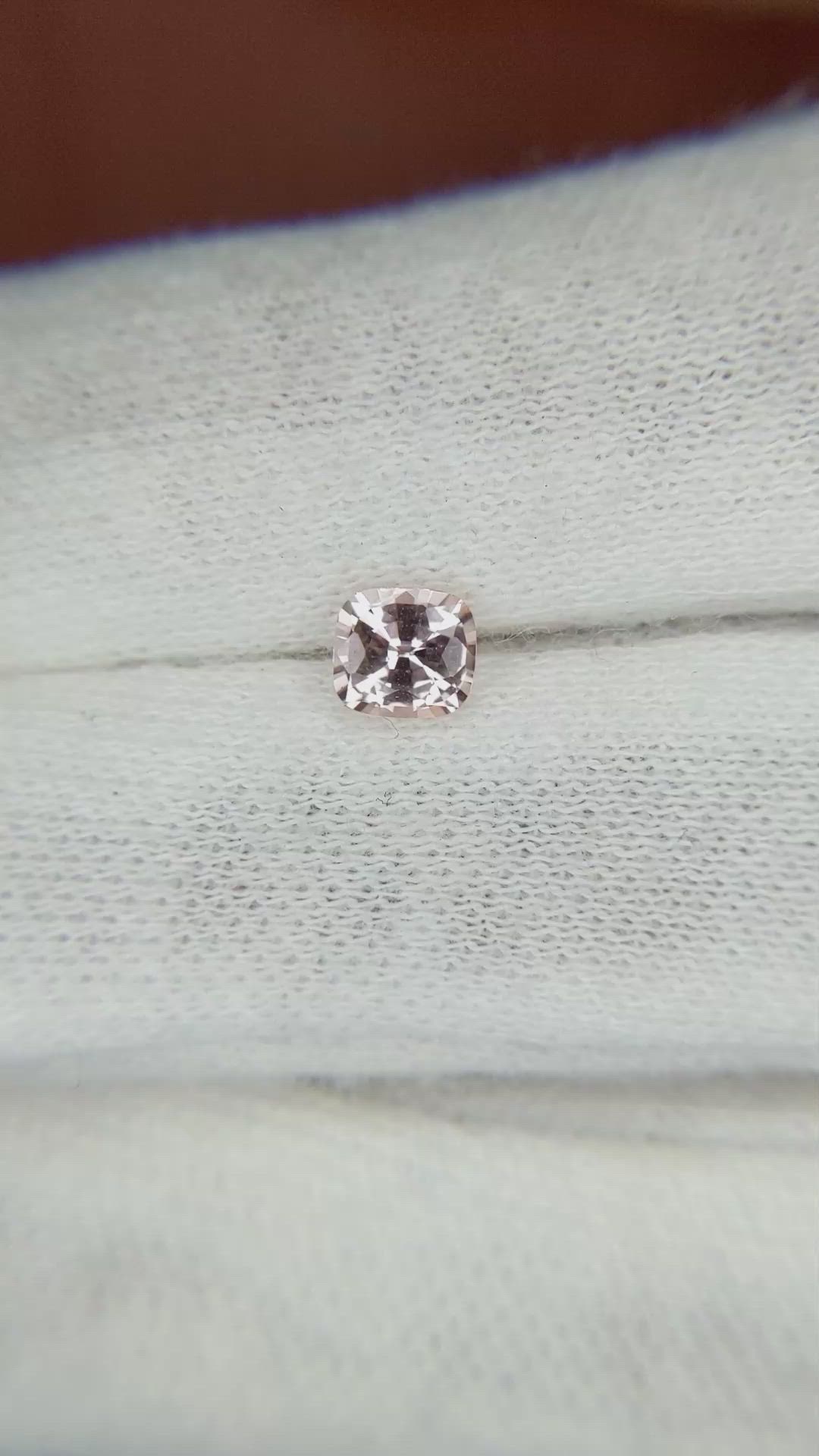 0.55 Ct. Peach Sapphire from Ceylon (Sri Lanka) Size Video