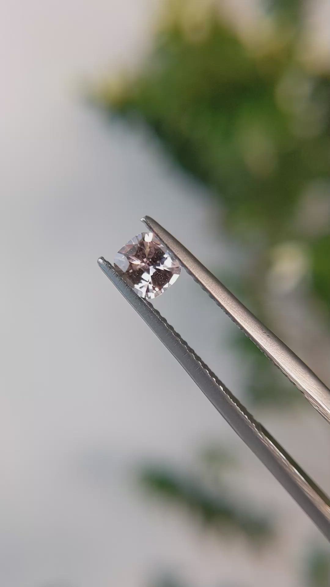 0.55 Ct. Peach Sapphire from Ceylon (Sri Lanka) Size Video