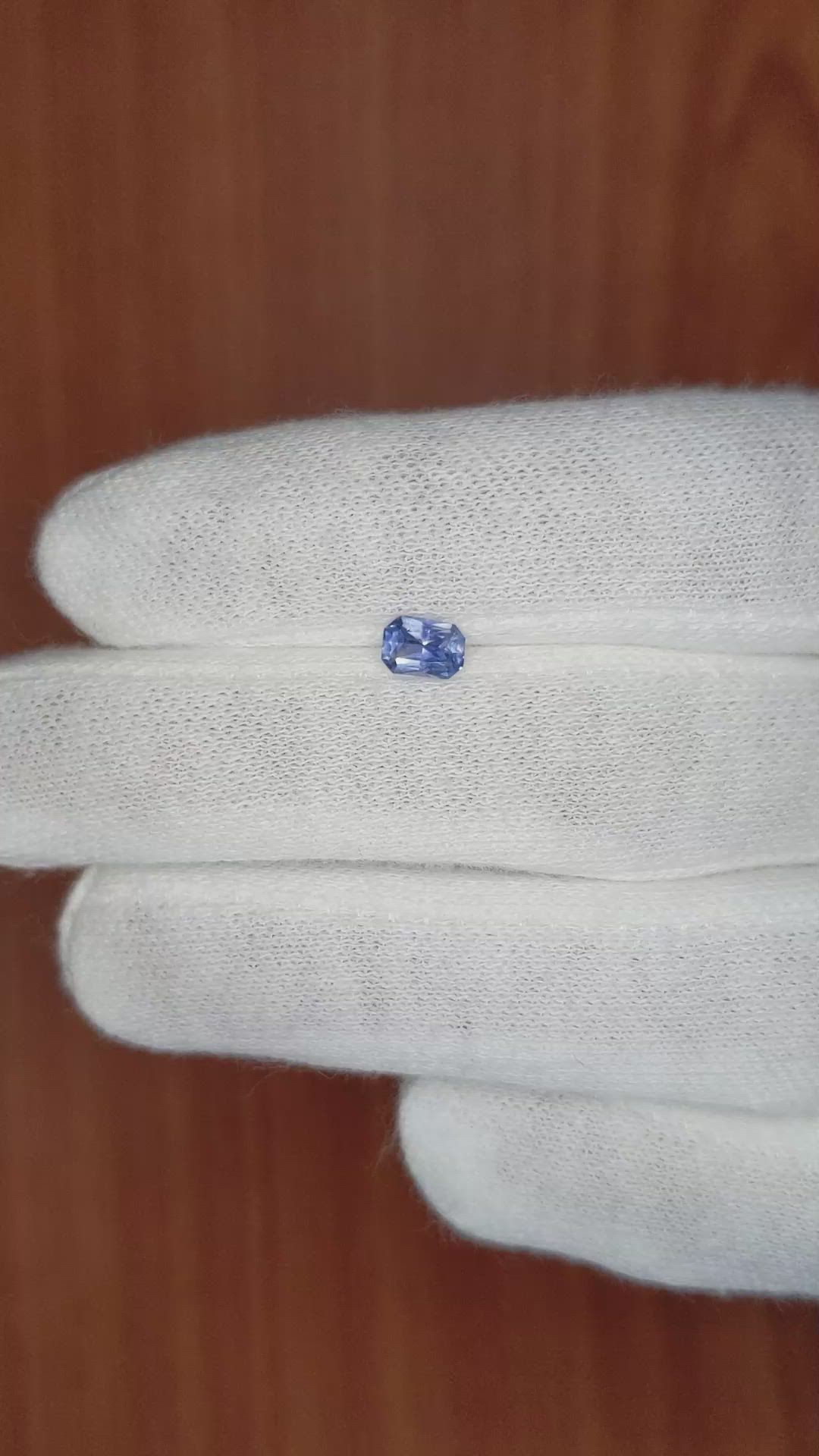 0.54 Ct. Blue Sapphire from Ceylon (Sri Lanka) Size Video