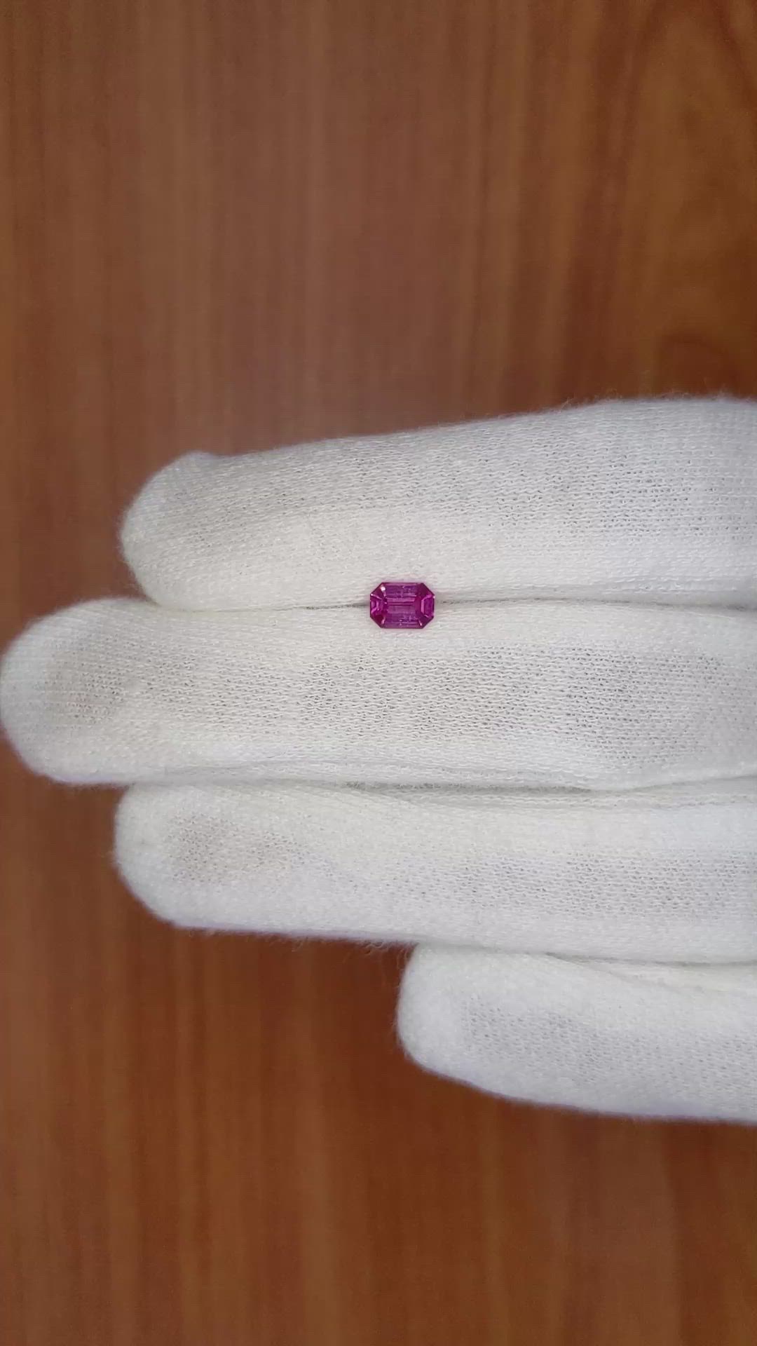 0.64 Ct. Pink Sapphire from Ceylon (Sri Lanka) Size Video