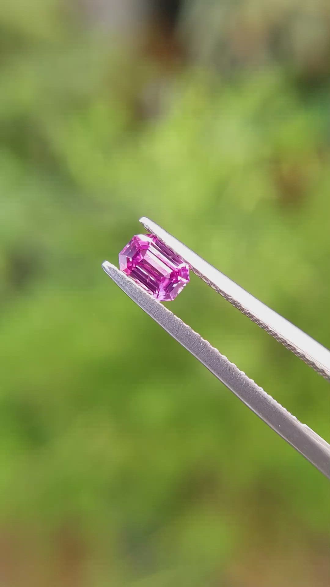 0.64 Ct. Pink Sapphire from Ceylon (Sri Lanka) Size Video