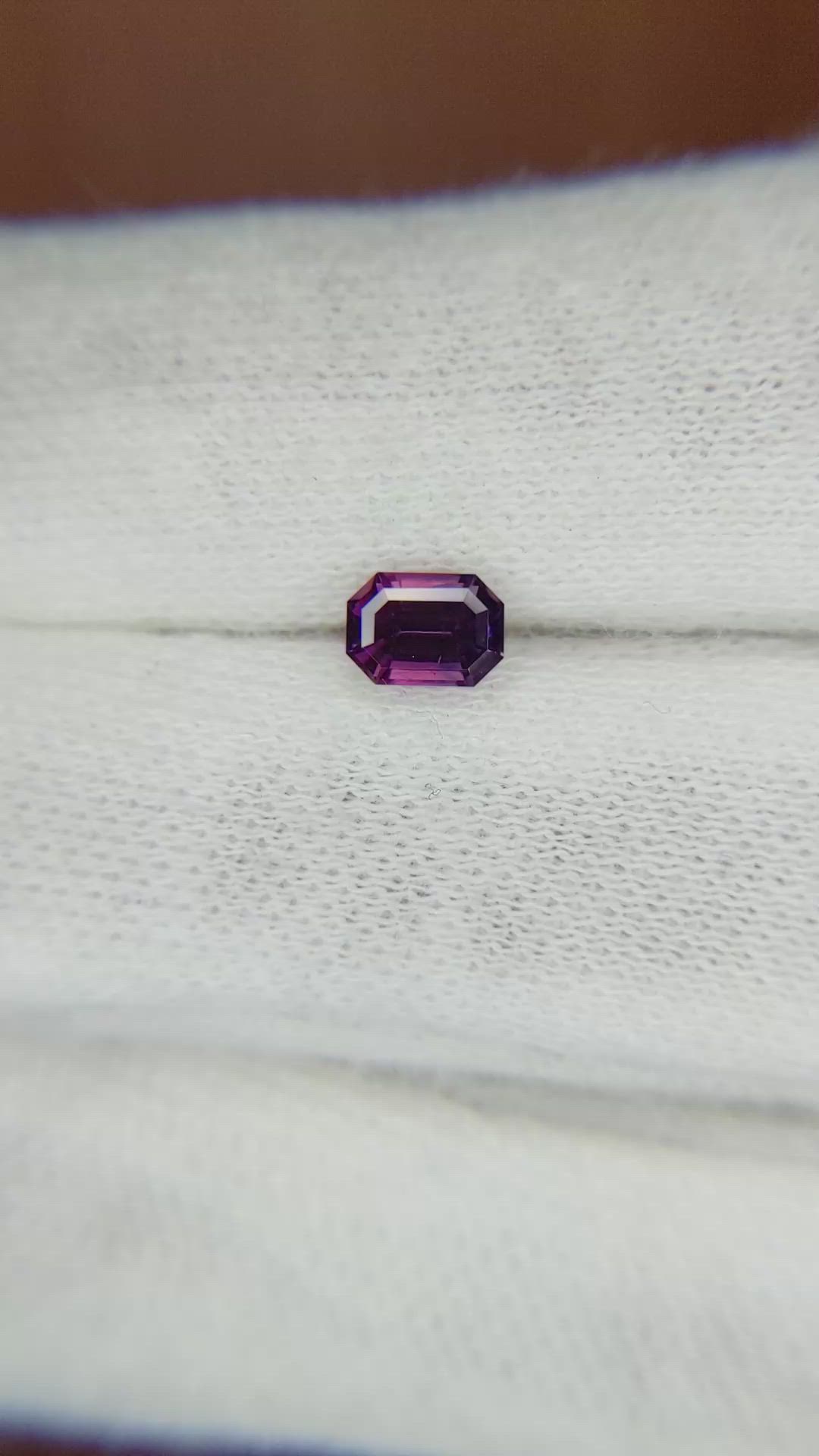 0.64 Ct. Pinkish Purple Sapphire from Ceylon (Sri Lanka) Size Video