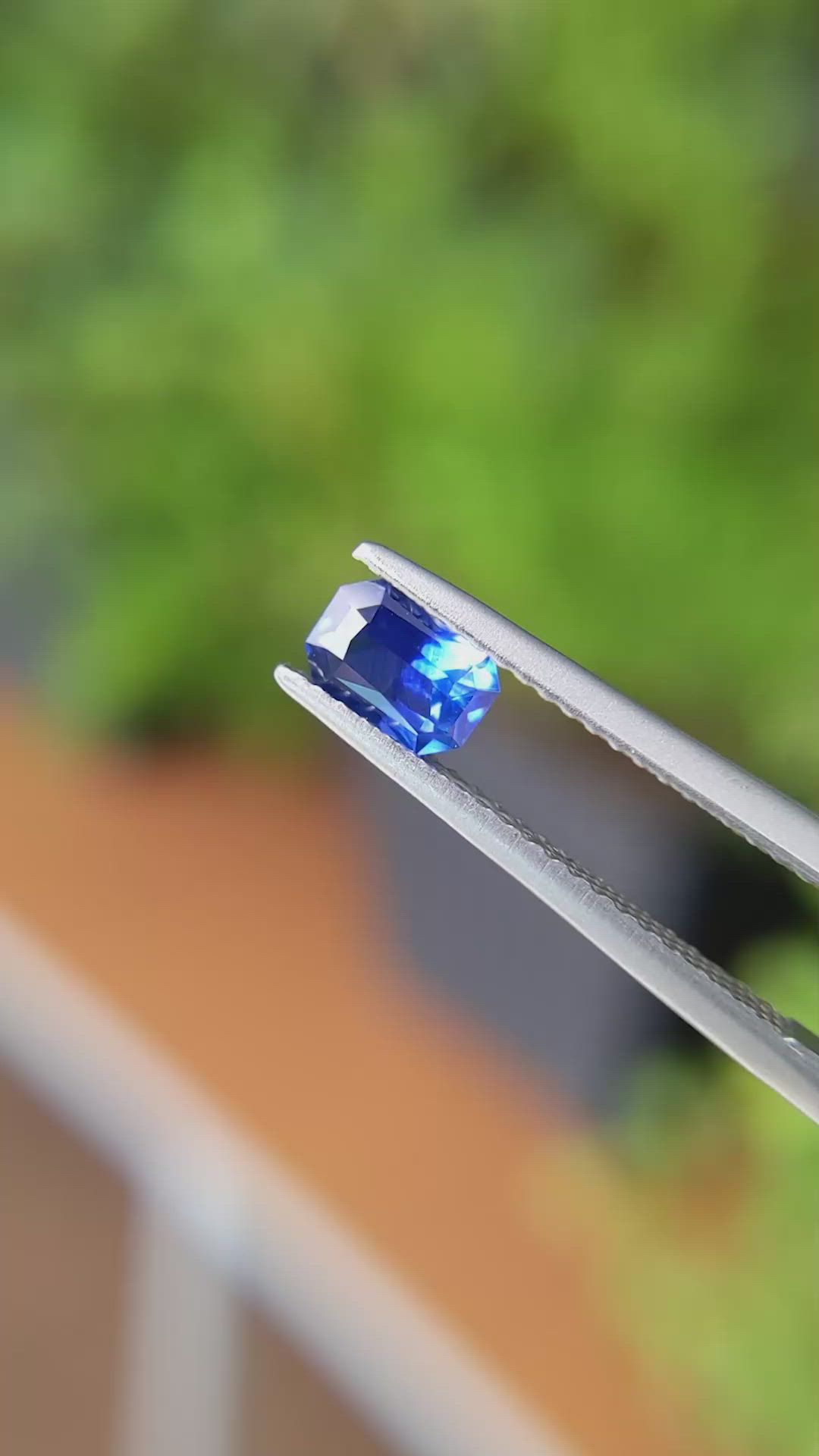 0.63 Ct. Blue Sapphire from Ceylon (Sri Lanka) Size Video