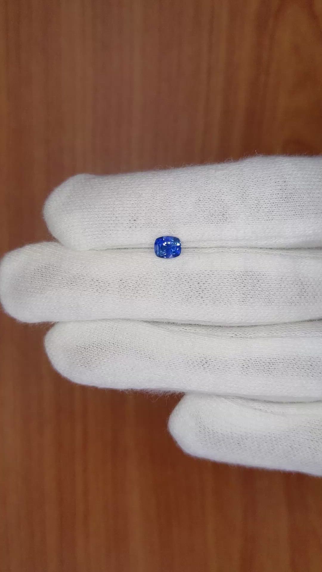 0.69 Ct. Blue Sapphire from Ceylon (Sri Lanka) Size Video