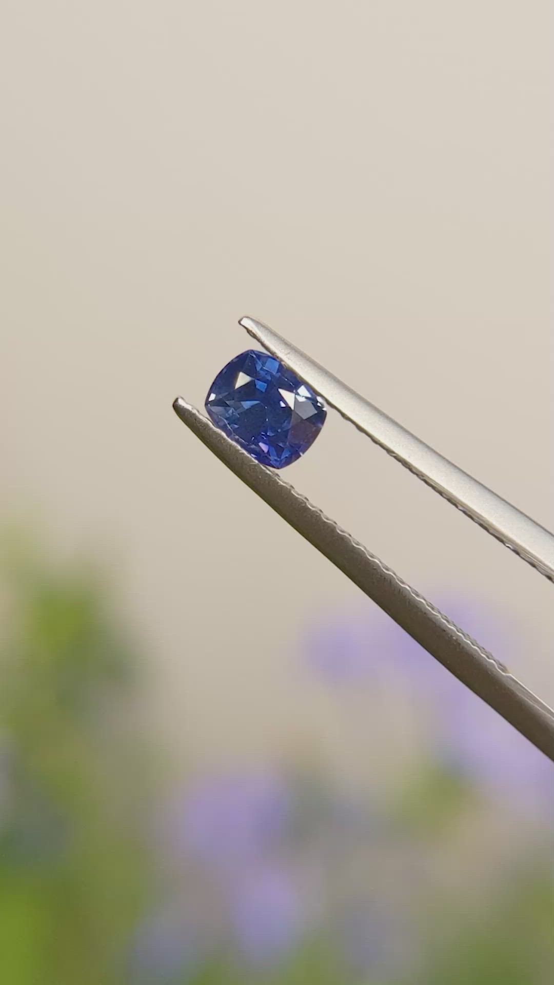 0.69 Ct. Blue Sapphire from Ceylon (Sri Lanka) Size Video