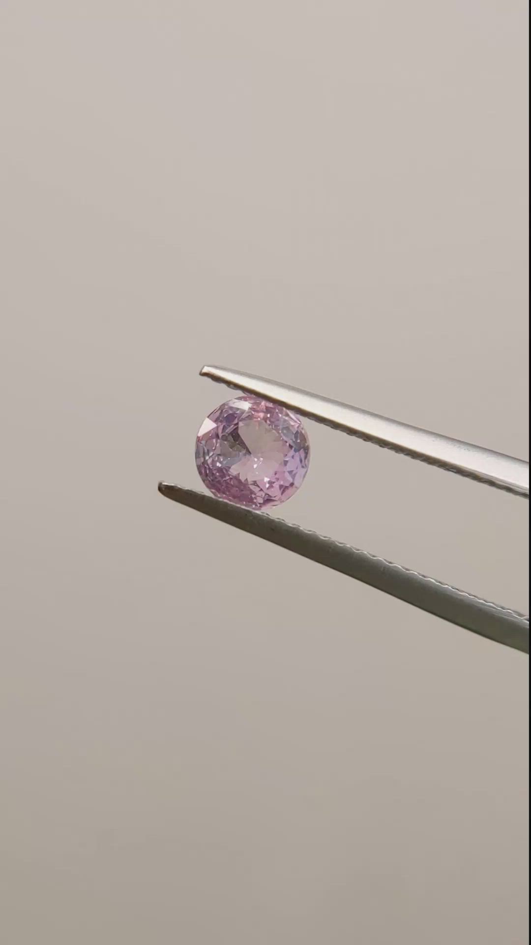 0.61 Ct. Pink Sapphire from Ceylon (Sri Lanka) Size Video