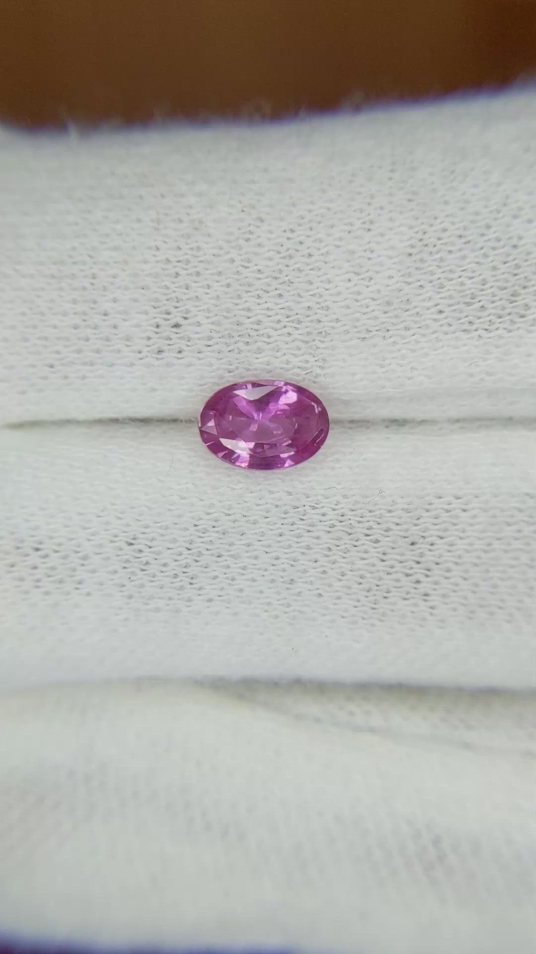 0.89 Ct. Pink Sapphire from Ceylon (Sri Lanka) Size Video