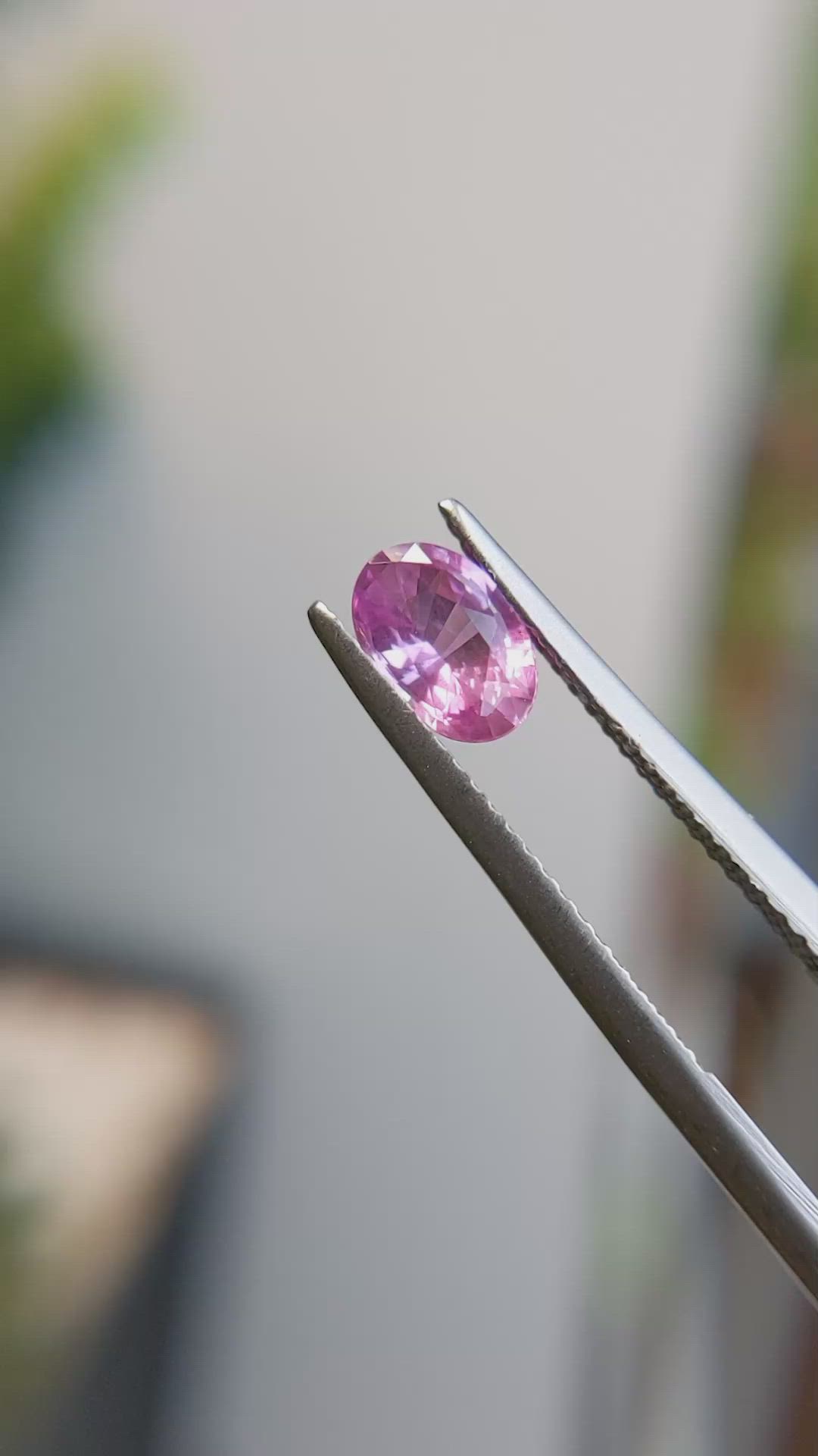 0.89 Ct. Pink Sapphire from Ceylon (Sri Lanka) Size Video