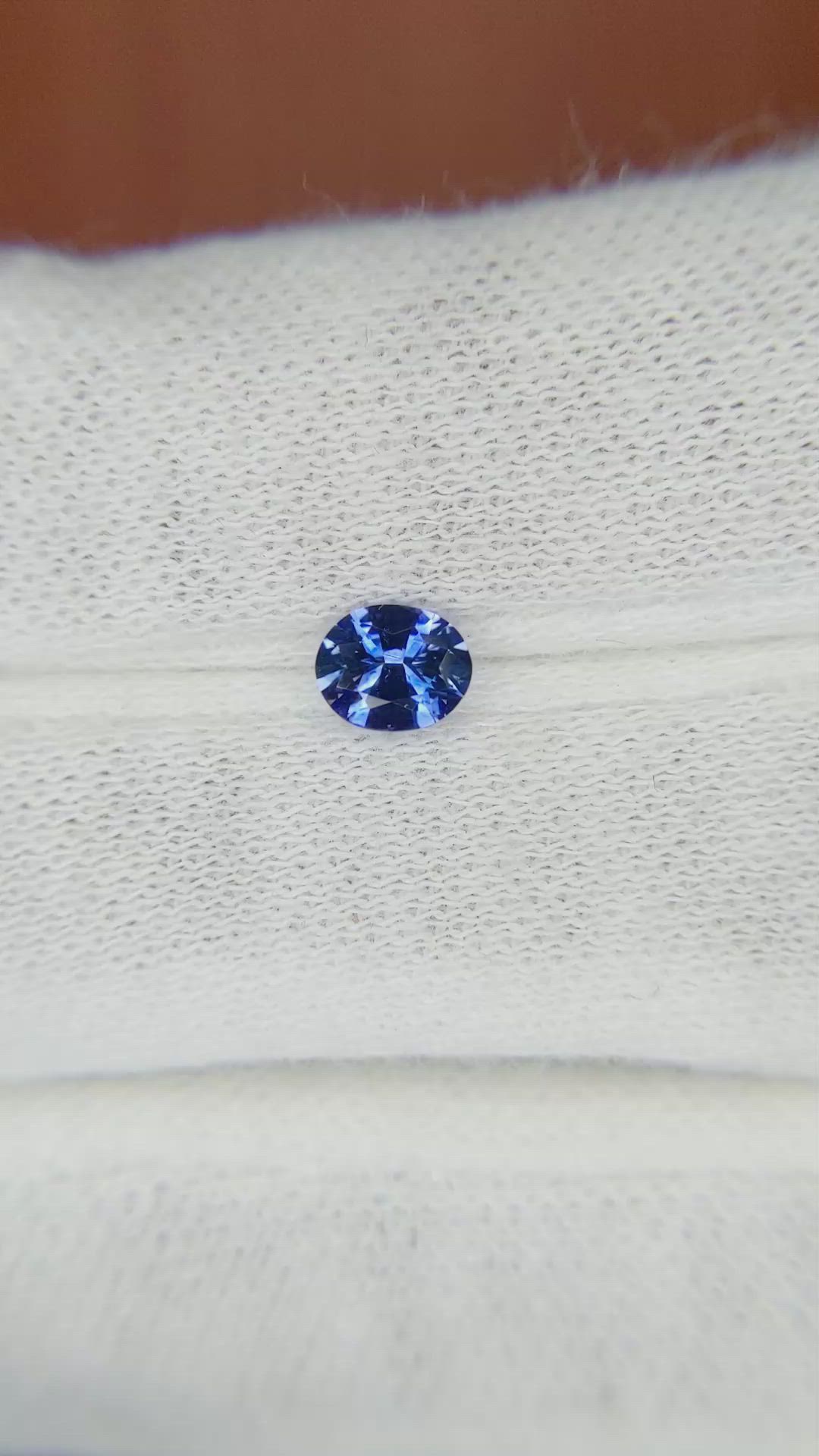 0.43 Ct. Blue Sapphire from Ceylon (Sri Lanka) Size Video