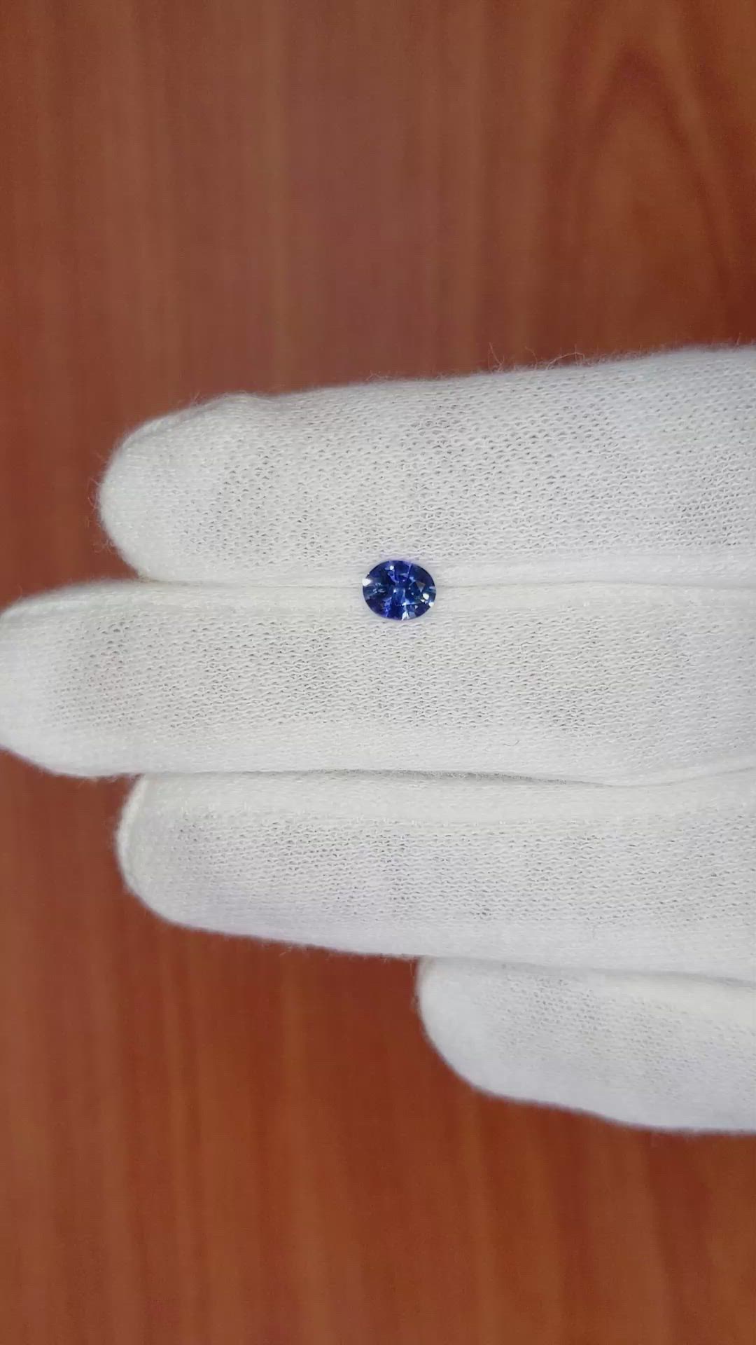 0.43 Ct. Blue Sapphire from Ceylon (Sri Lanka) Size Video