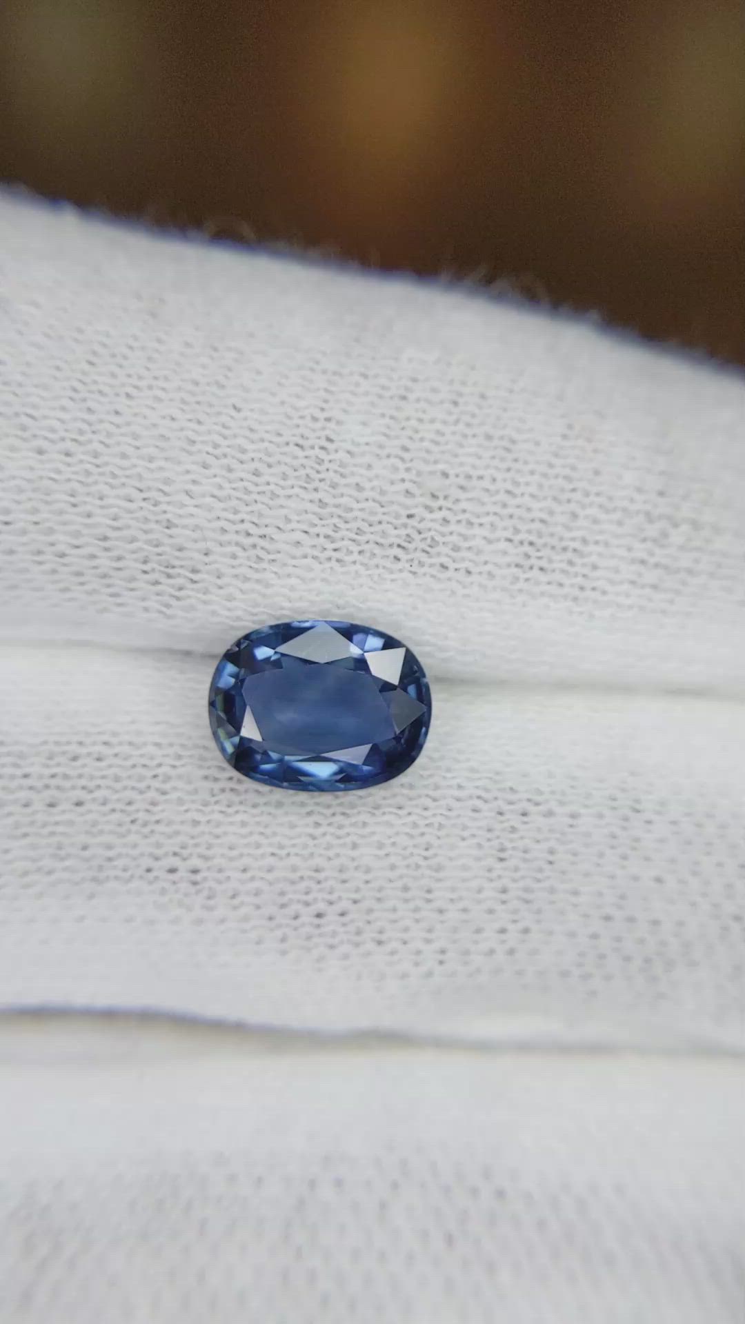 2.16 Ct. Blue Sapphire from Ceylon (Sri Lanka) Size Video