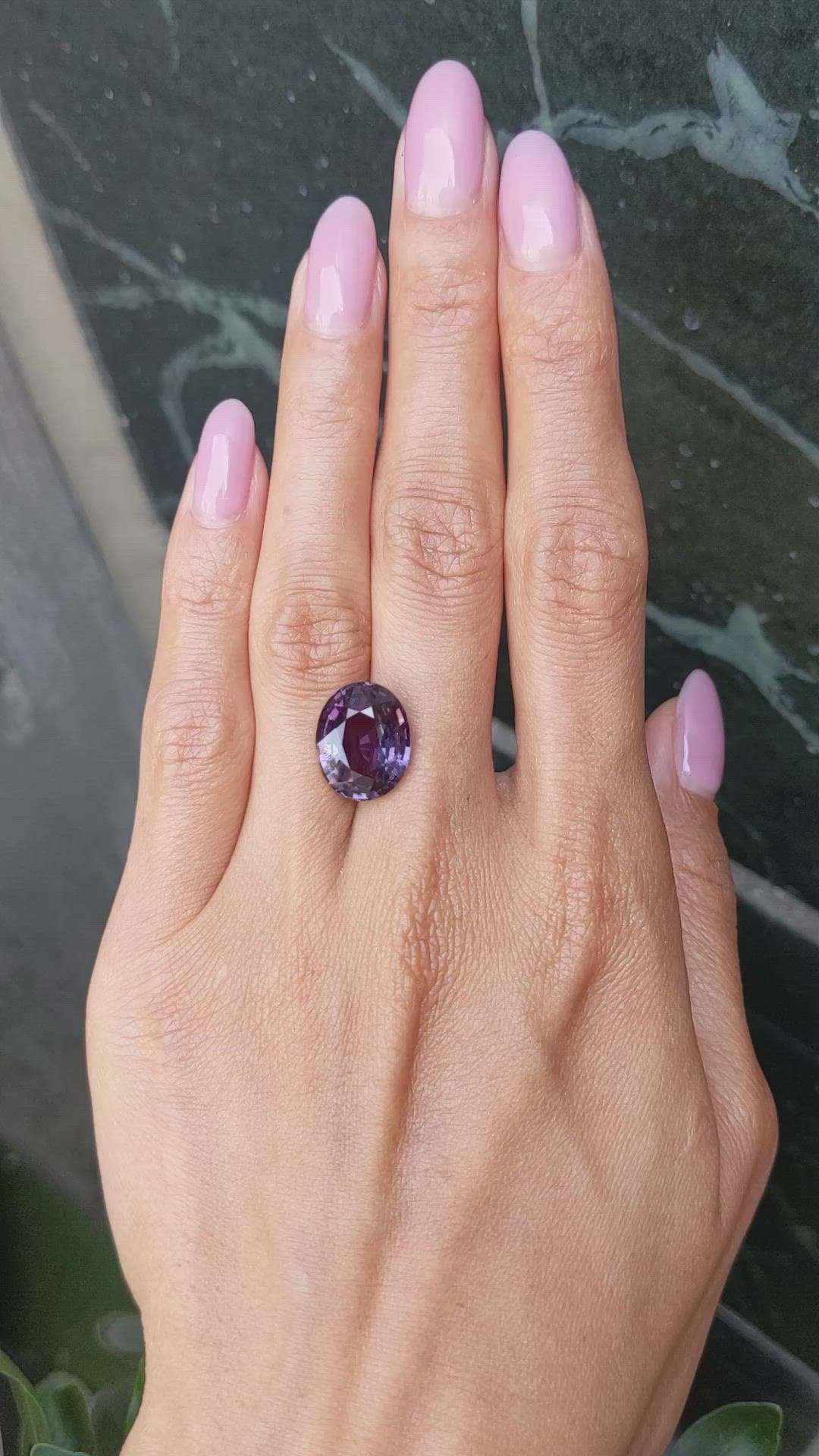 10.15 Ct. Purple Sapphire from Madagascar Size Video