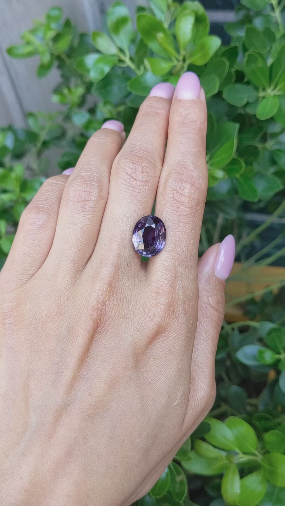 10.15 Ct. Purple Sapphire from Madagascar Size Video