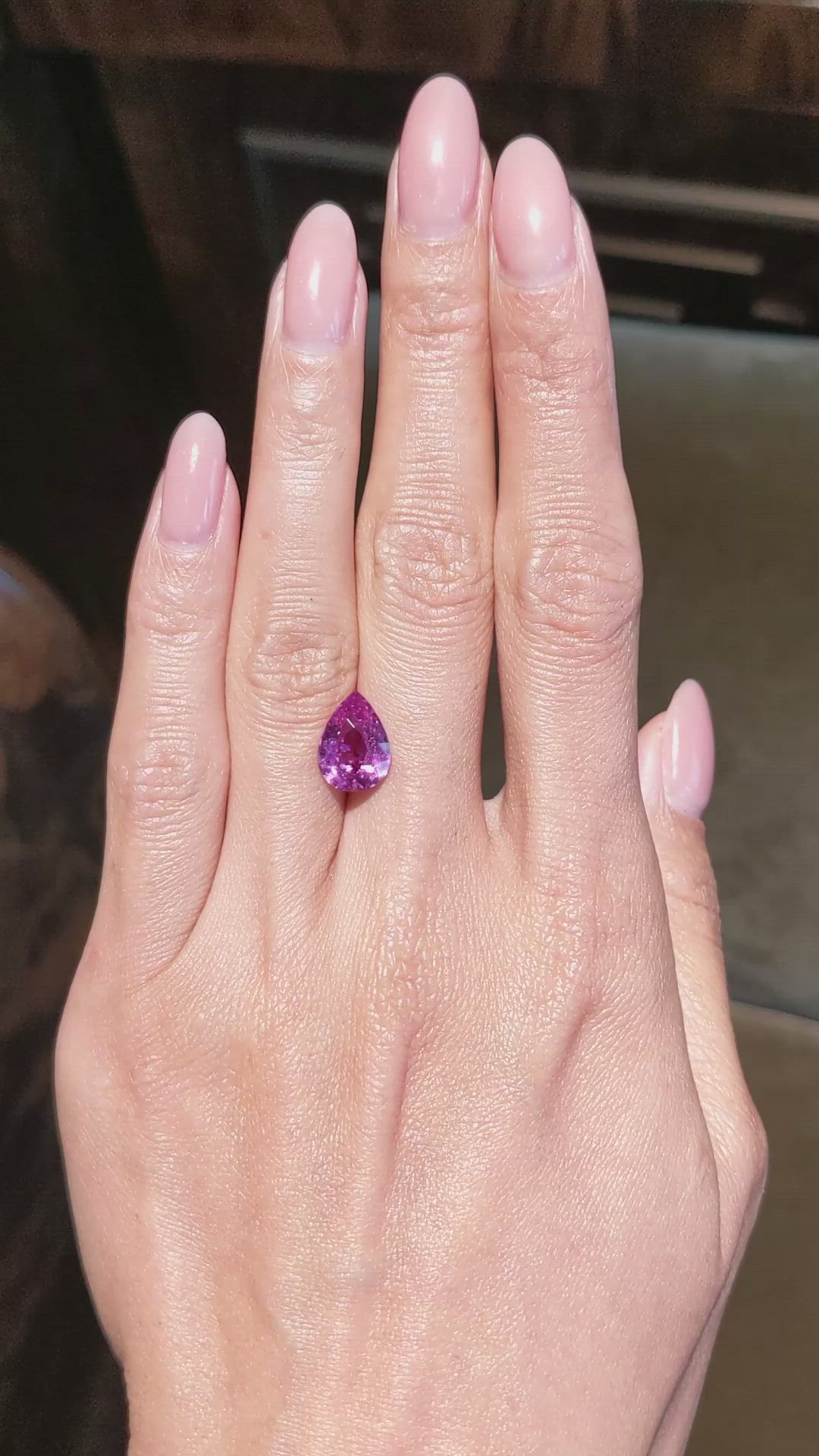 4.02 Ct. Pink Sapphire from Madagascar Size Video