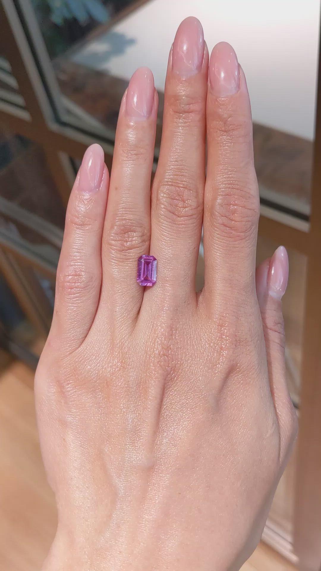 2.13 Ct. Pink Sapphire from Madagascar Size Video