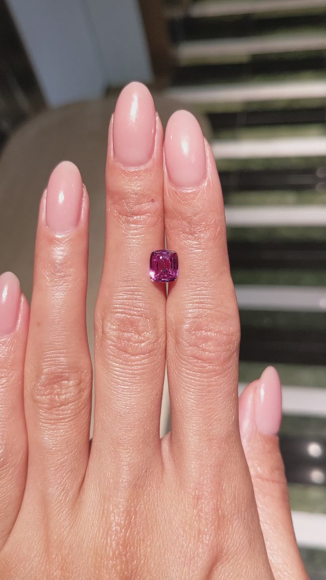 2.07 Ct. Pink Sapphire from Ceylon (Sri Lanka) Size Video