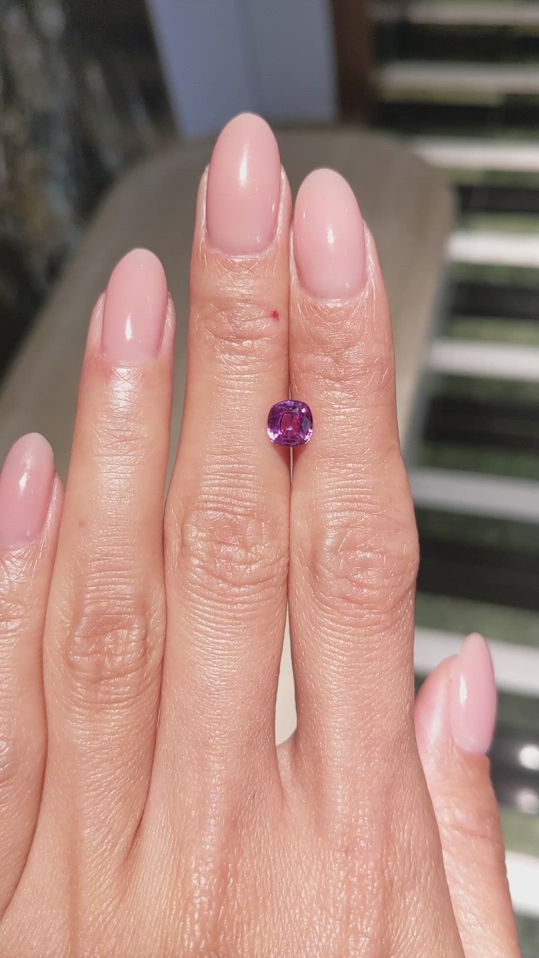 1.15 Ct. Purplish Pink Sapphire from Ceylon (Sri Lanka) Size Video