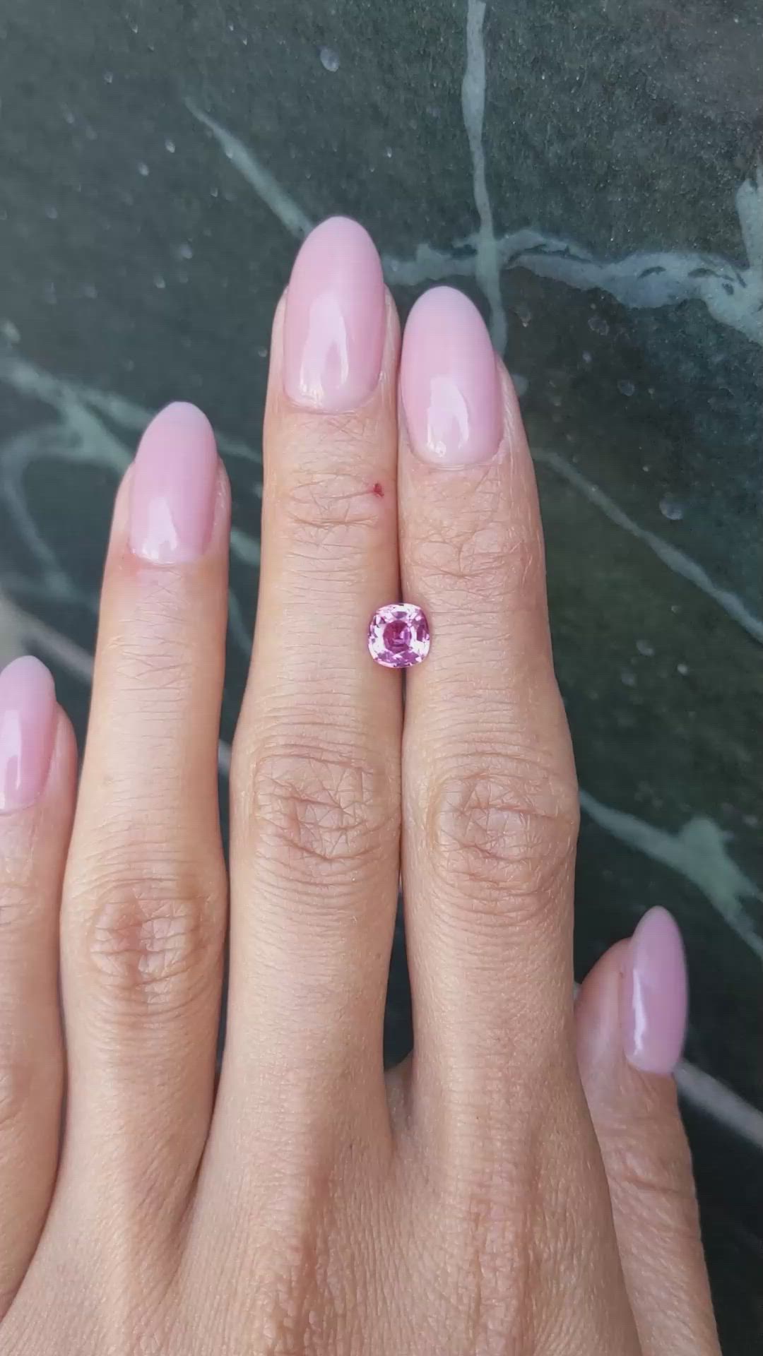 1.15 Ct. Purplish Pink Sapphire from Ceylon (Sri Lanka) Size Video