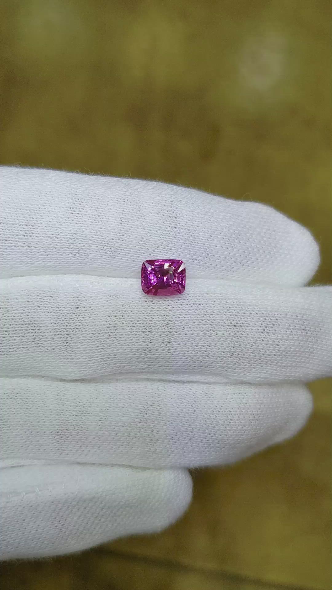 1.61 Ct. Pink Sapphire from Ceylon (Sri Lanka) Size Video