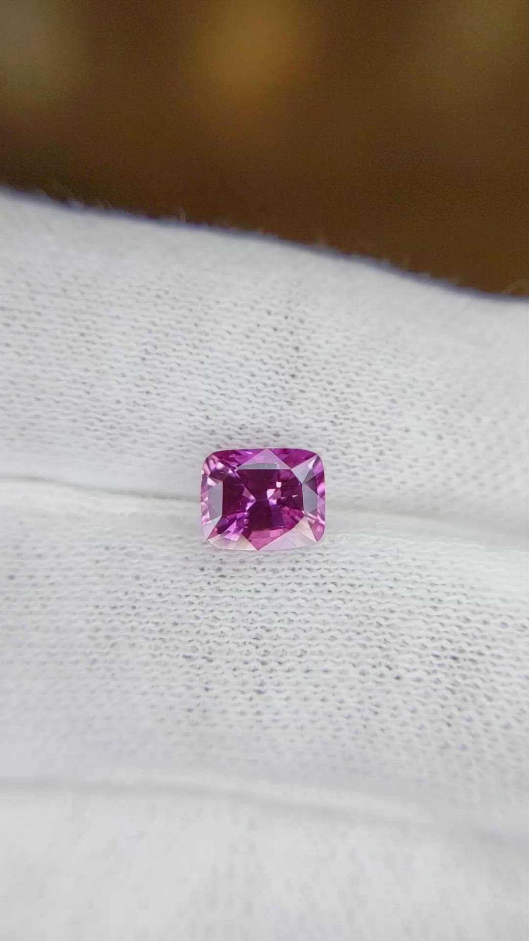 1.61 Ct. Pink Sapphire from Ceylon (Sri Lanka) Size Video