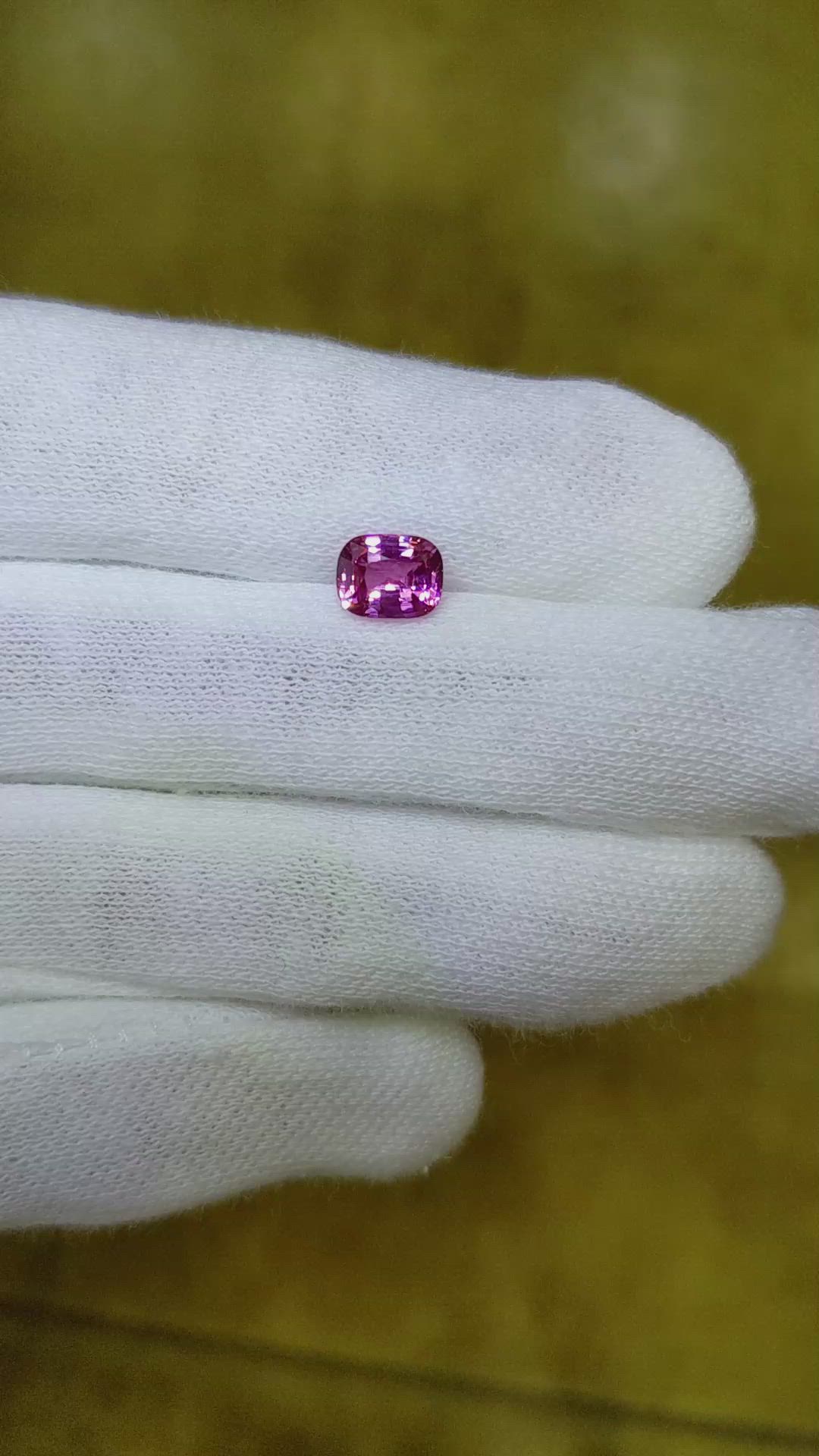 1.19 Ct. Pink Sapphire from Ceylon (Sri Lanka) Size Video