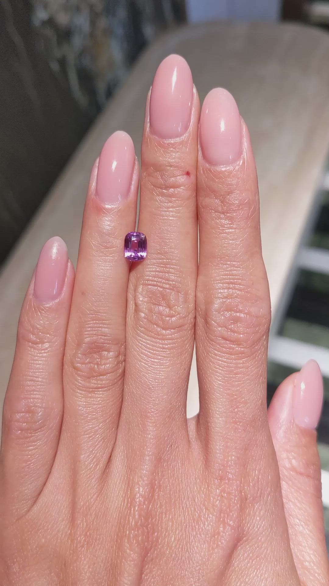 1.19 Ct. Purplish Pink Sapphire from Ceylon (Sri Lanka) Size Video