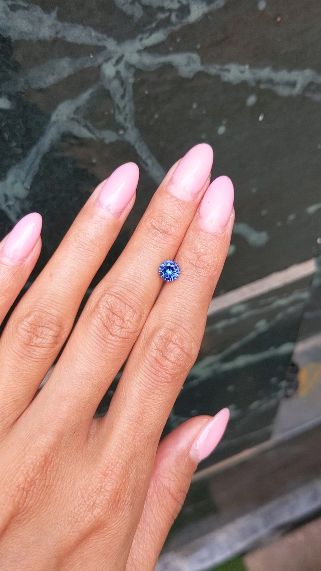 1.05 Ct. Blue Sapphire from Ceylon (Sri Lanka) Size Video