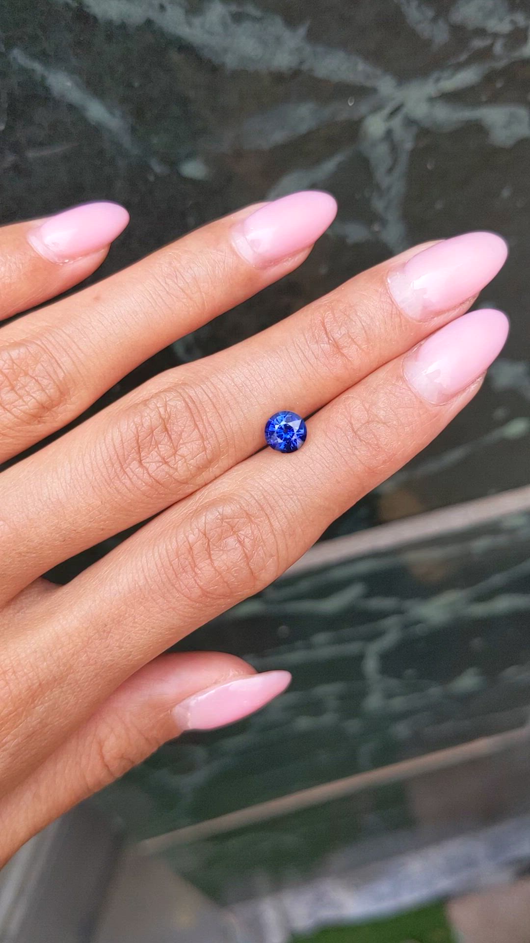 1.14 Ct. Blue Sapphire from Ceylon (Sri Lanka) Size Video