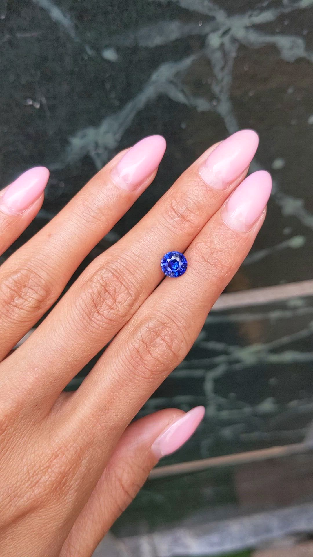 1.39 Ct. Blue Sapphire from Ceylon (Sri Lanka) Size Video