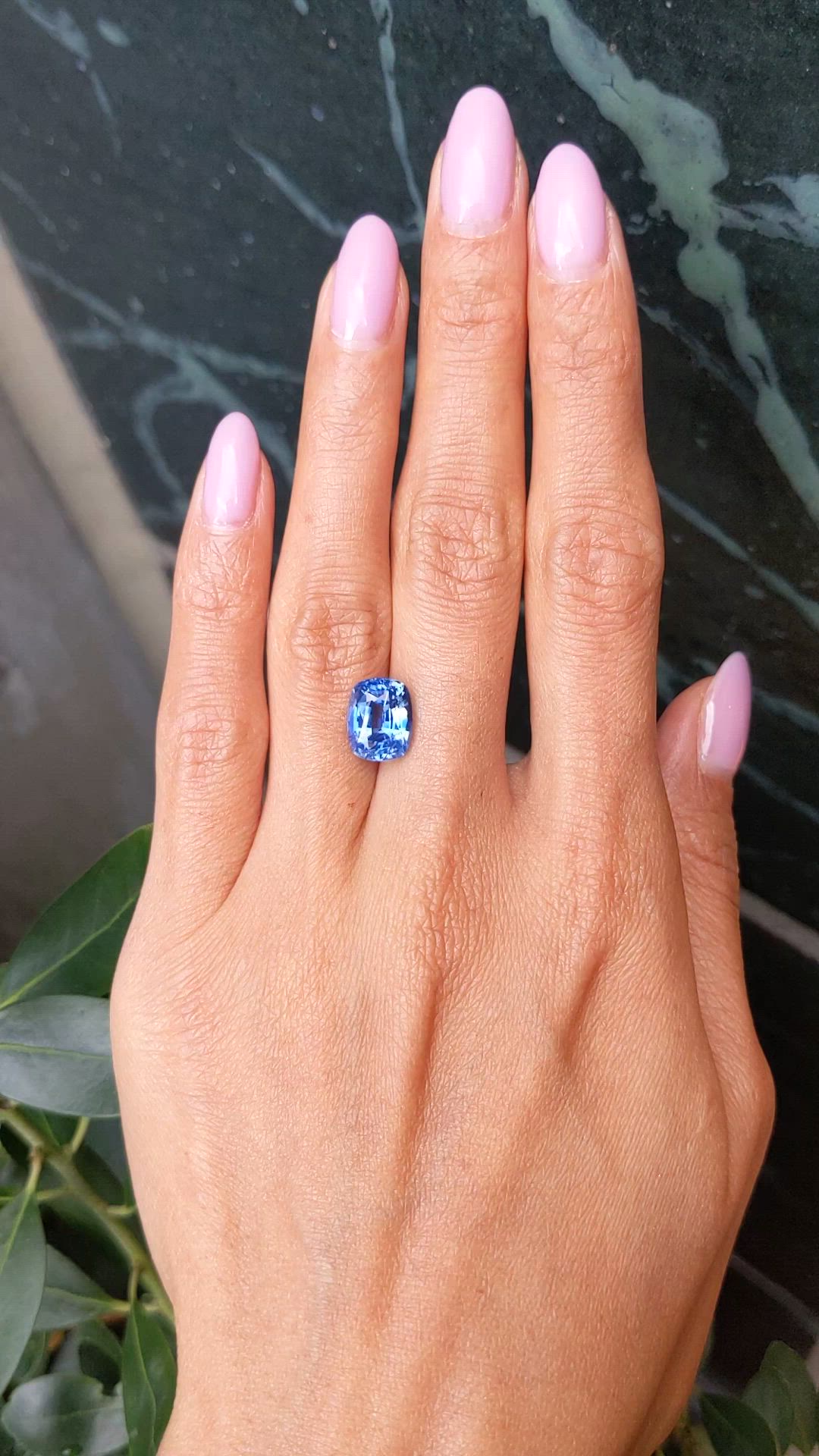 5.03 Ct. Blue Sapphire from Ceylon (Sri Lanka) Size Video