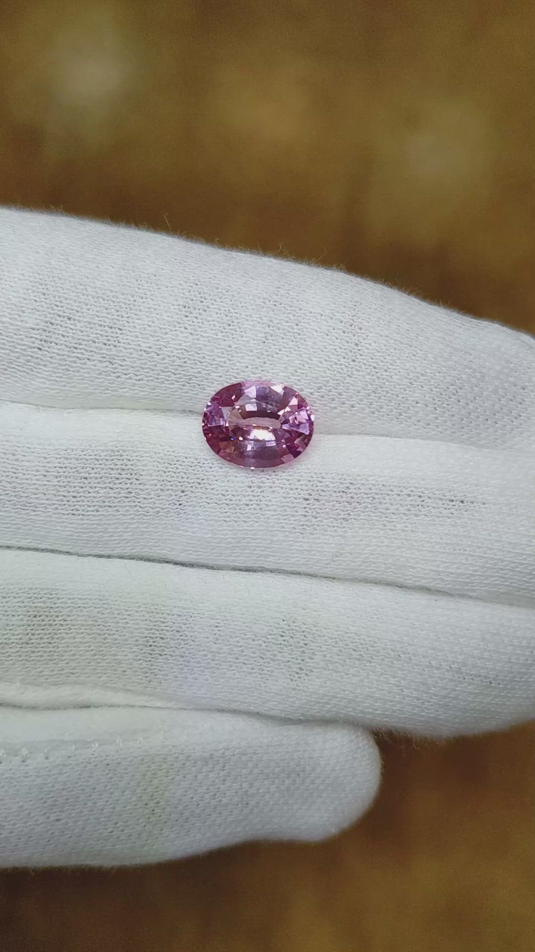3.52 Ct. Pink Sapphire from Ceylon (Sri Lanka) Size Video