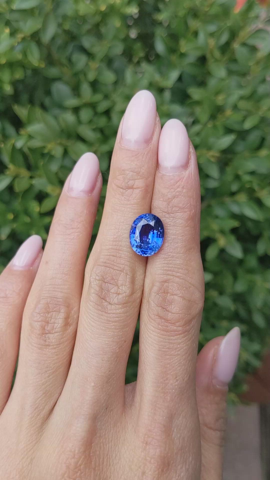 6.14 Ct. Blue Sapphire from Ceylon (Sri Lanka) Size Video