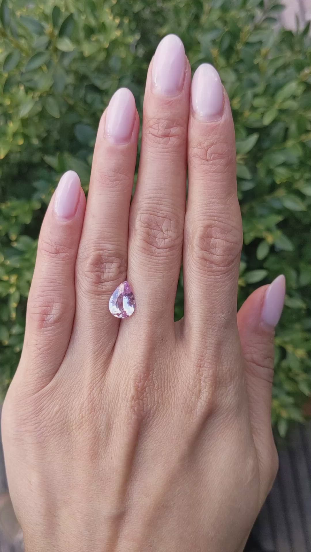 2.84 Ct. Purplish Pink Sapphire from Madagascar Size Video