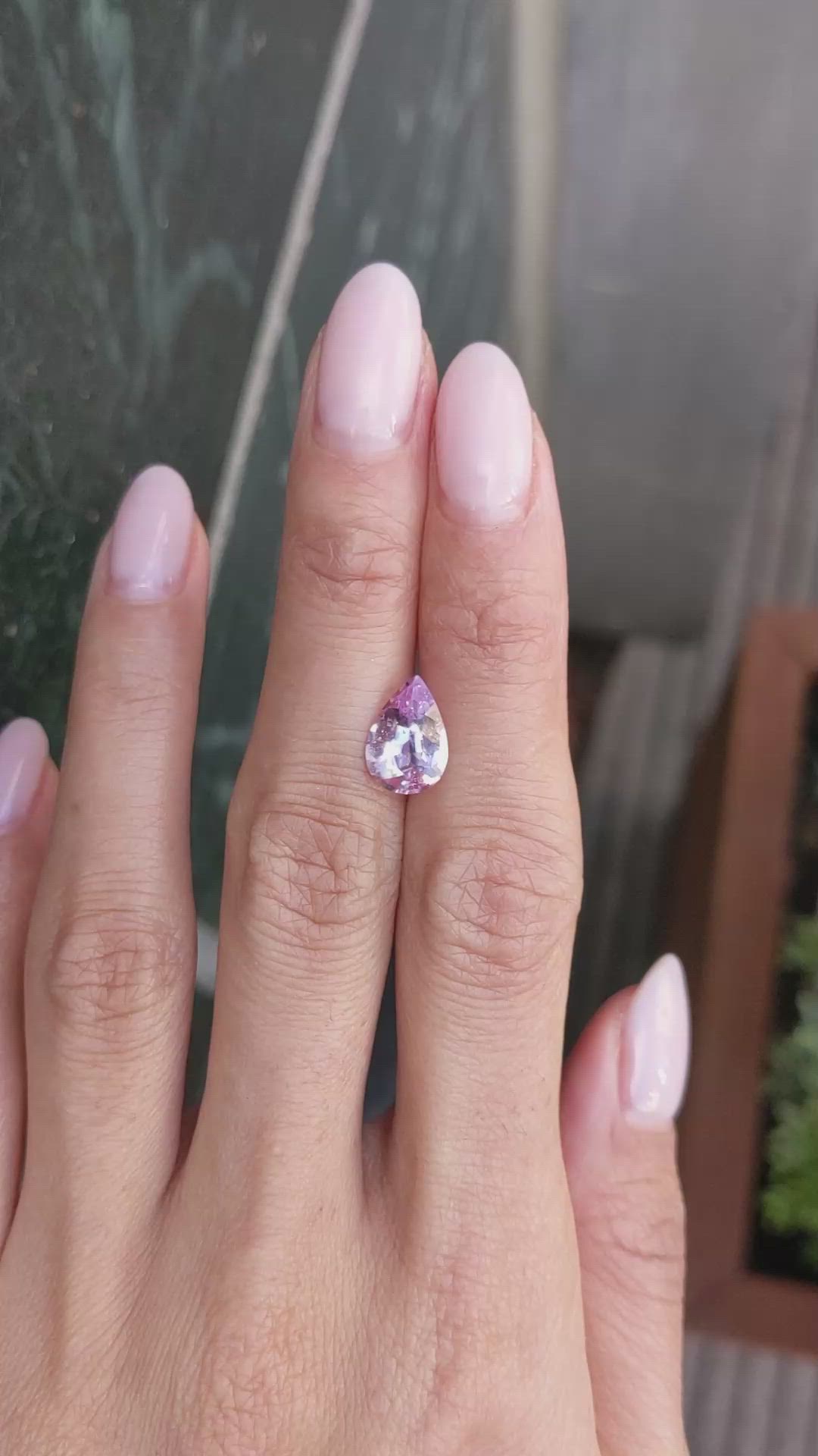 2.84 Ct. Purplish Pink Sapphire from Madagascar Size Video