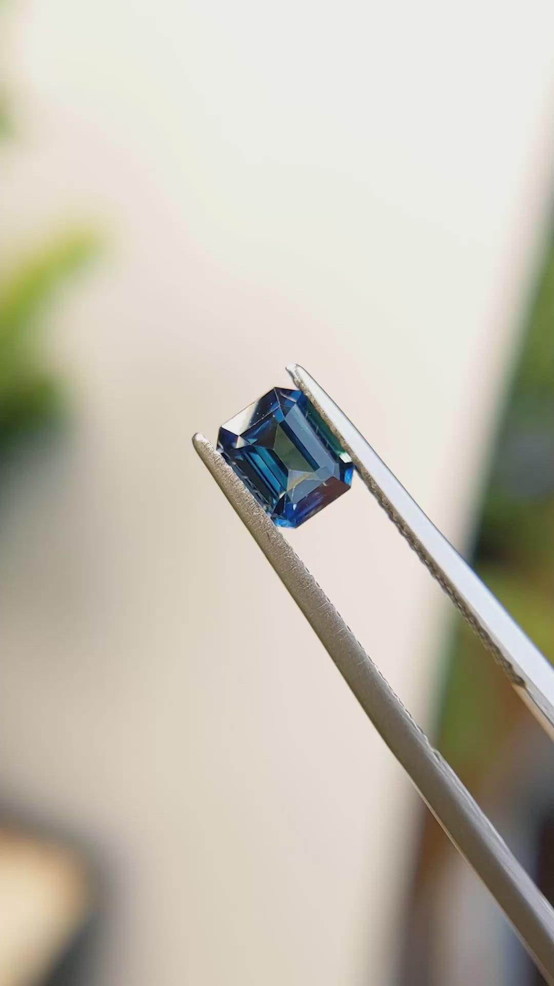 1.14 Ct. Greenish Blue Sapphire from Madagascar Size Video